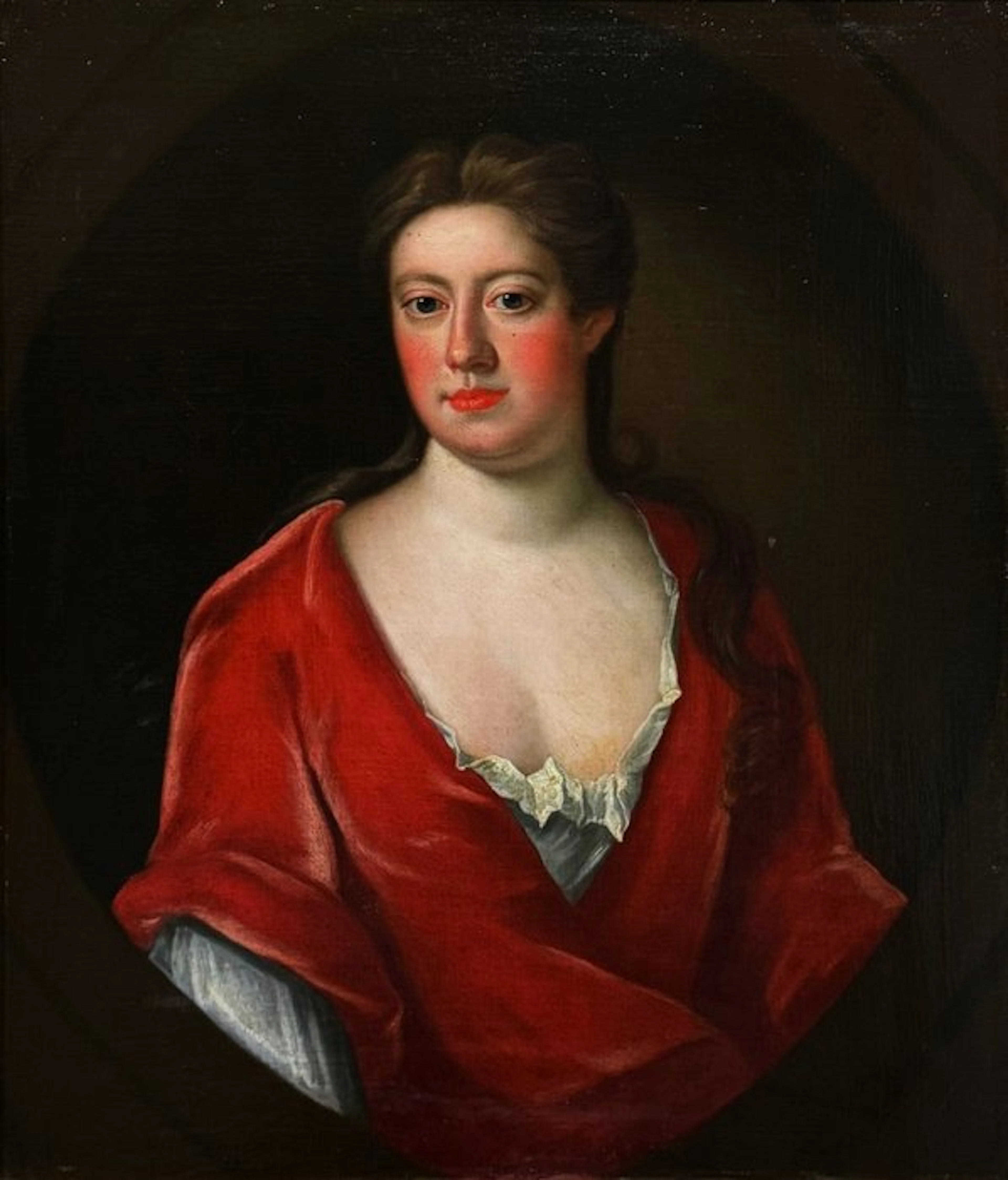 Michael Dahl (1659-1743), Circle of - Portrait of a Court Lady in a Red Dress