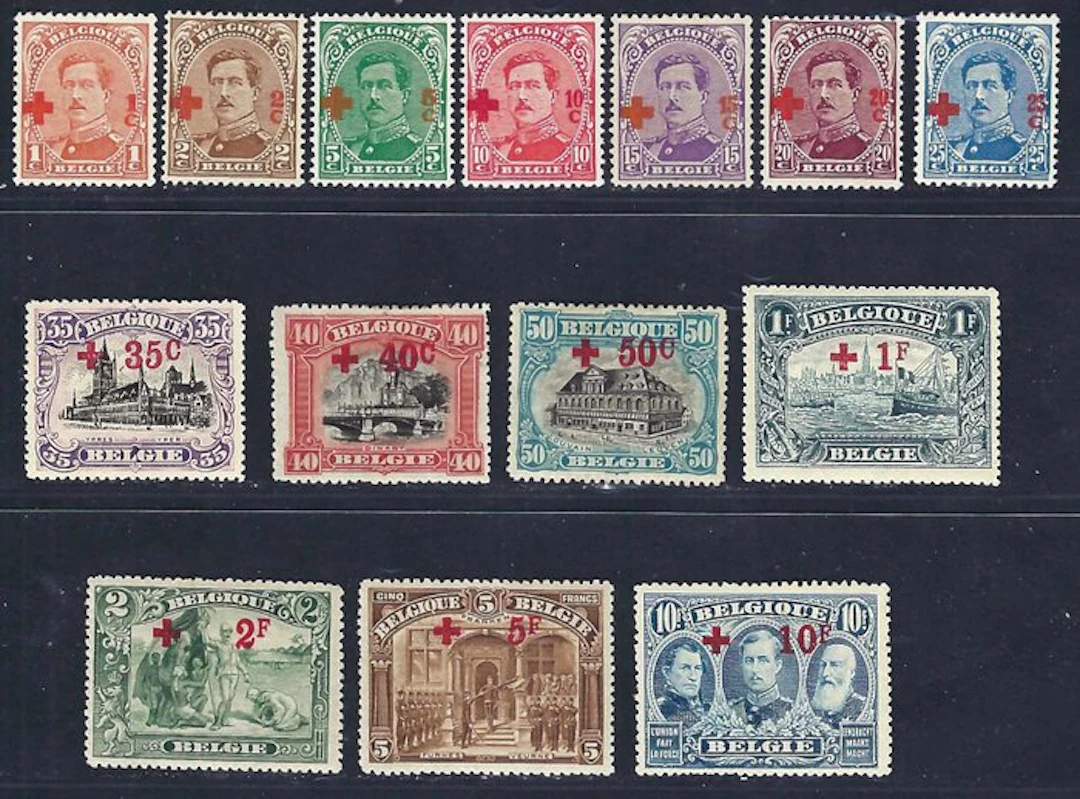 Belgium 1918 - complete series "Red Cross" - OBP/COB 150/63