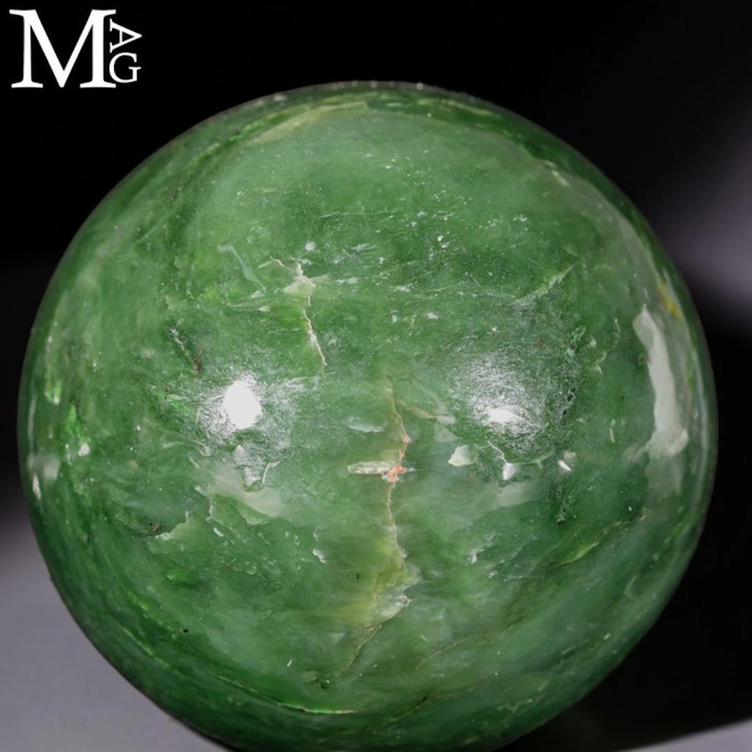 Superb Collector-Grade Nephrite Jade Spere Exquisitely...
