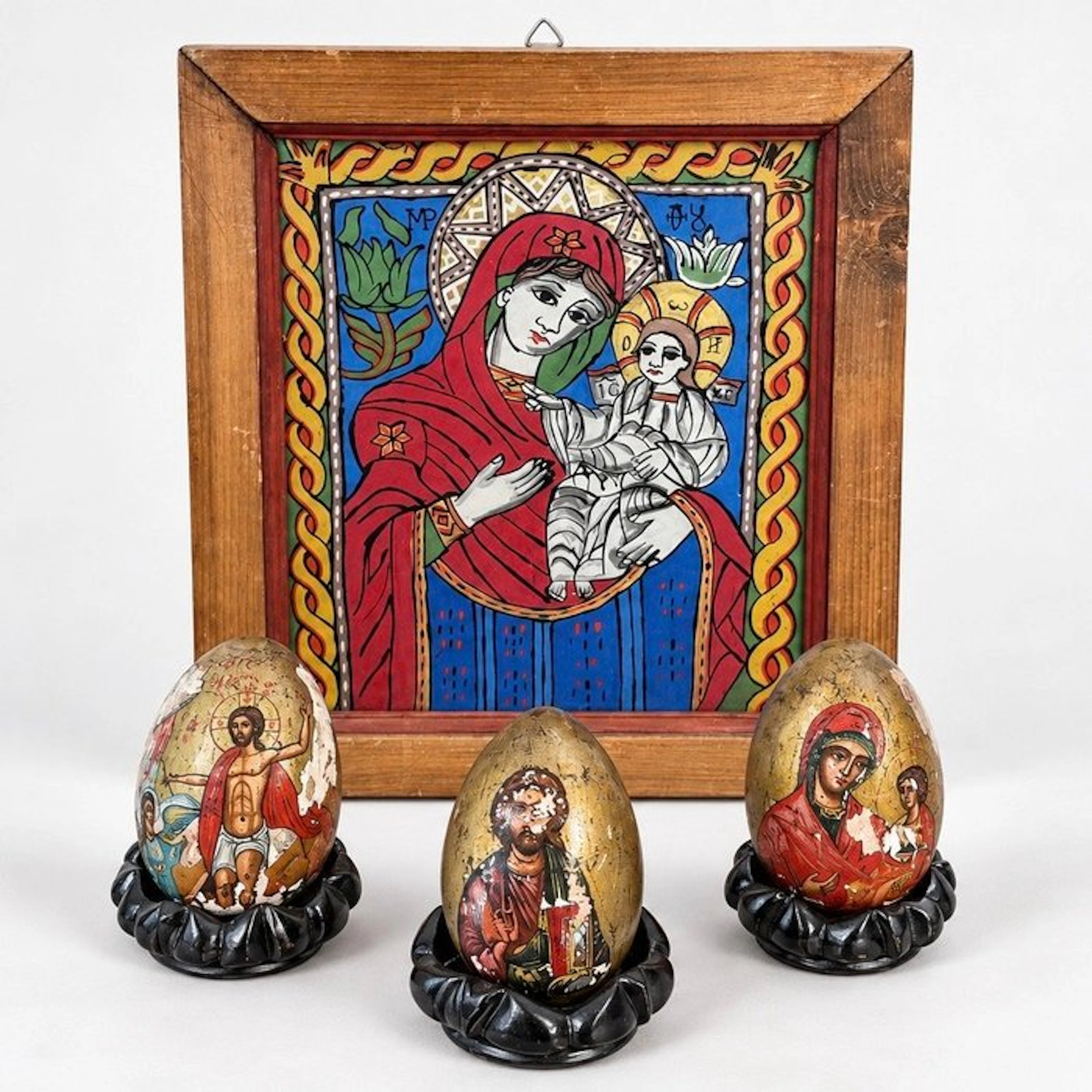 Icon - Glass, Wood, Plaster