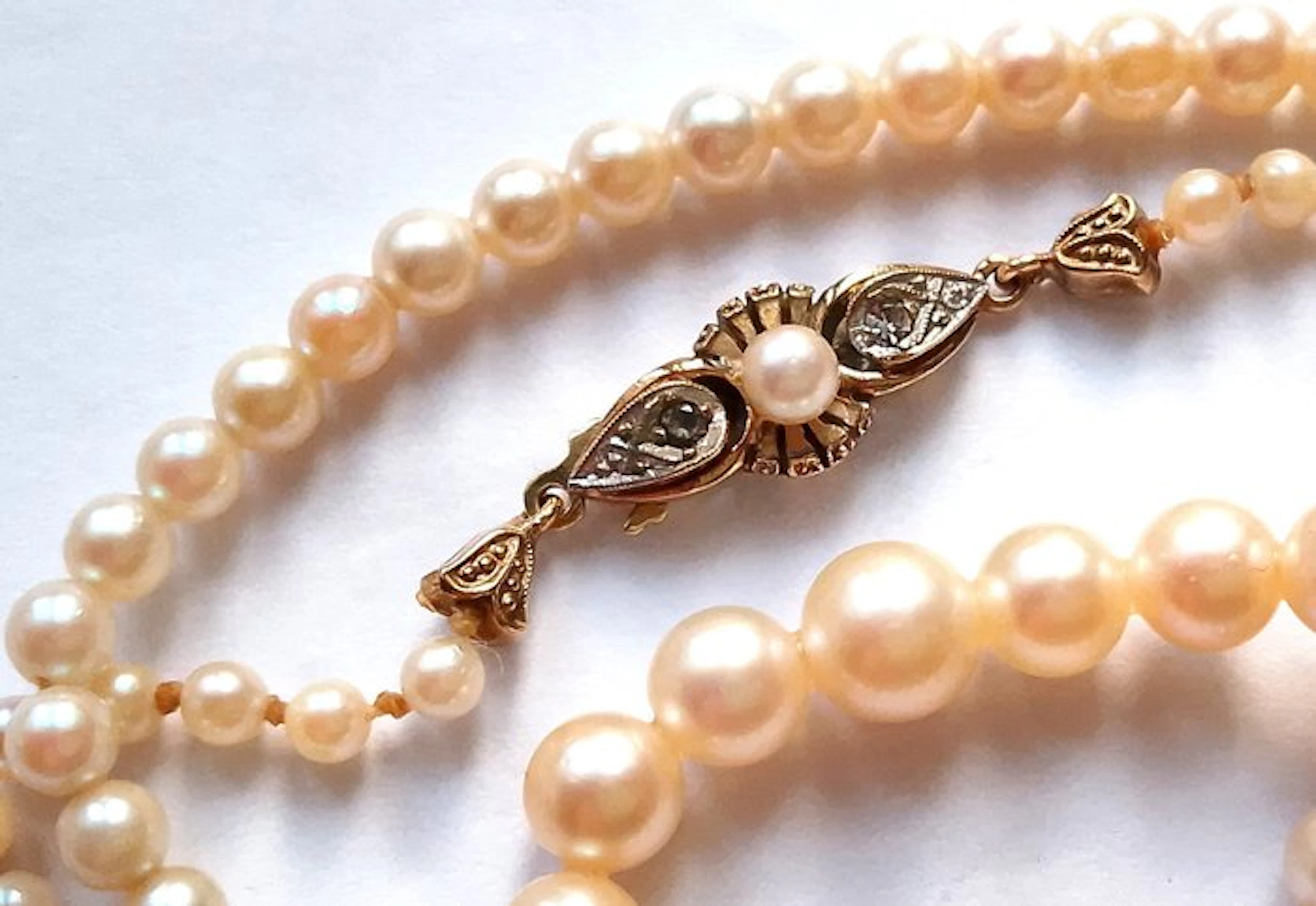 No reserve price - String of beads Akoya pearls - 333 / 8...