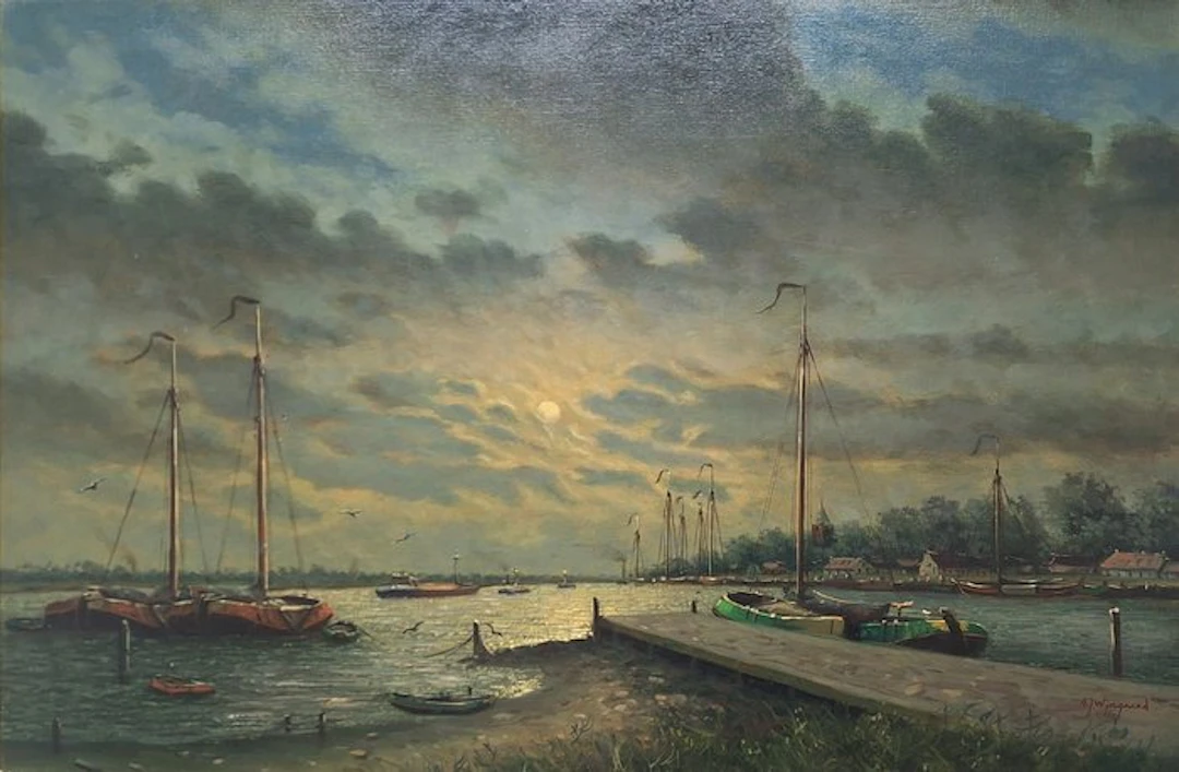 H. J. Wijngaard (1922-2012) - Gezicht op de Ijssel