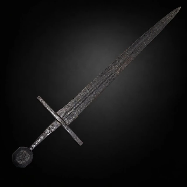 Medieval, Crusaders Era Iron Knight's Sword - 1003 mm