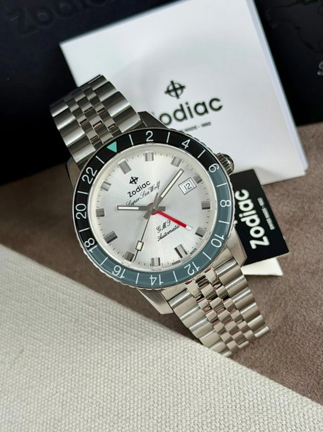 Zodiac - Super Sea Wolf GMT Automatic Date Black/Blue - ZO9415 - Men