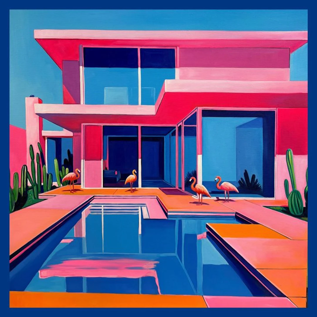 Alexy Berthelot - Pink house flamingo (LIMITED PRINT)