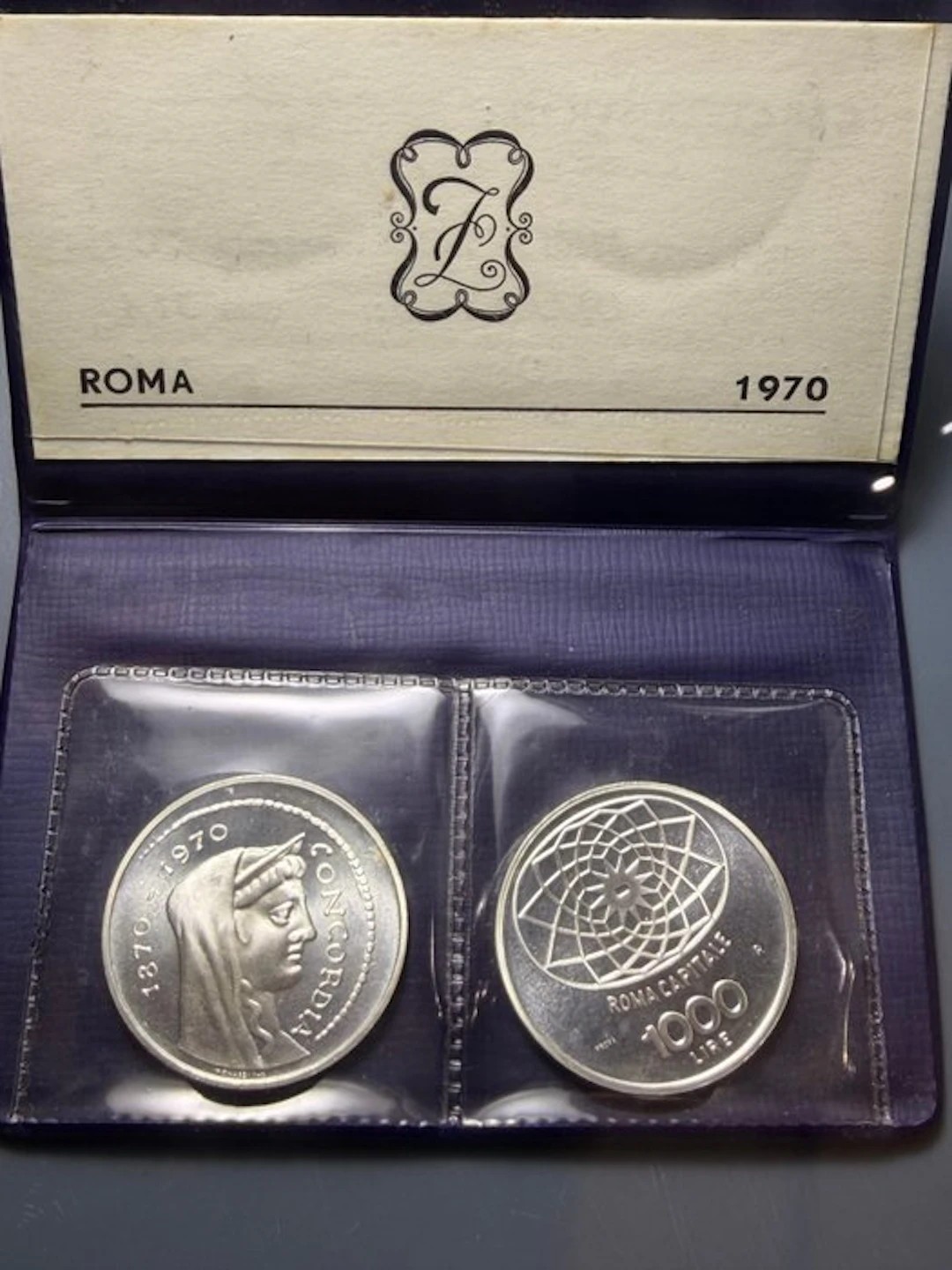 Italy, Republic 1000 Lire 1970 "Roma Capitale" PROVA