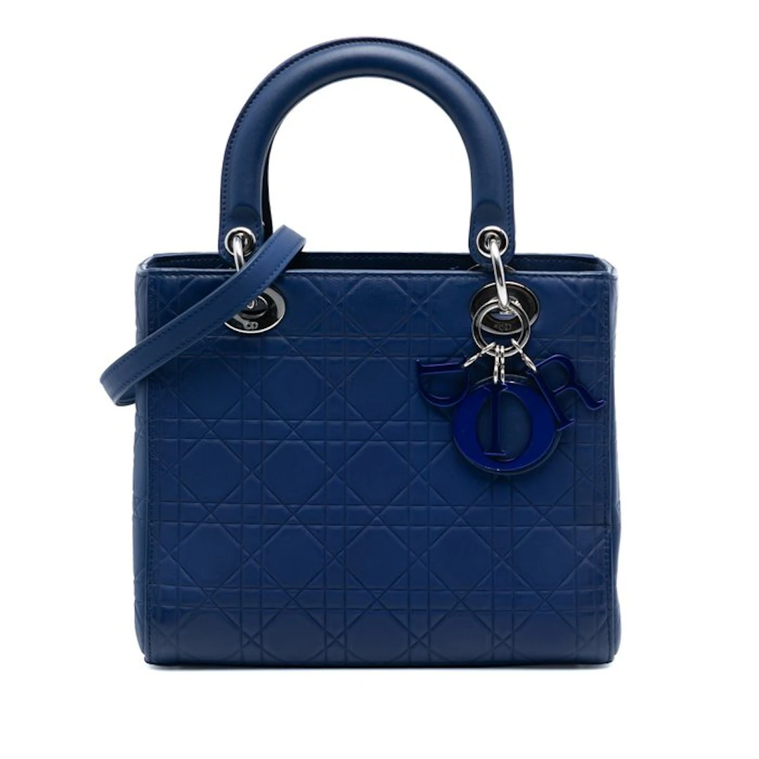 Christian Dior - Medium Ultra Matte Calfskin Cannage Embossed Lady Dior - Bag