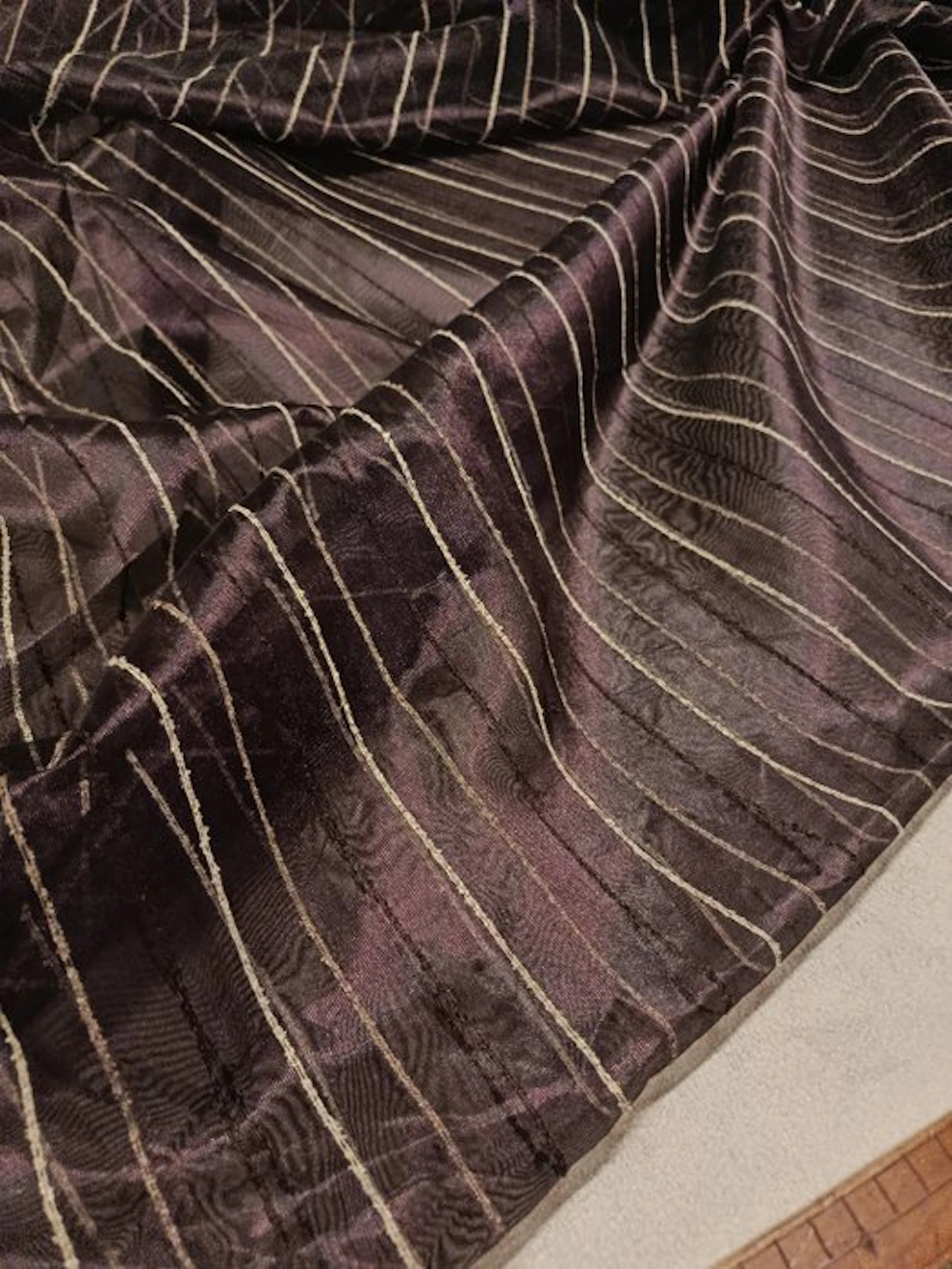 Raffinato tendone in organza a righe - Curtain fabric...