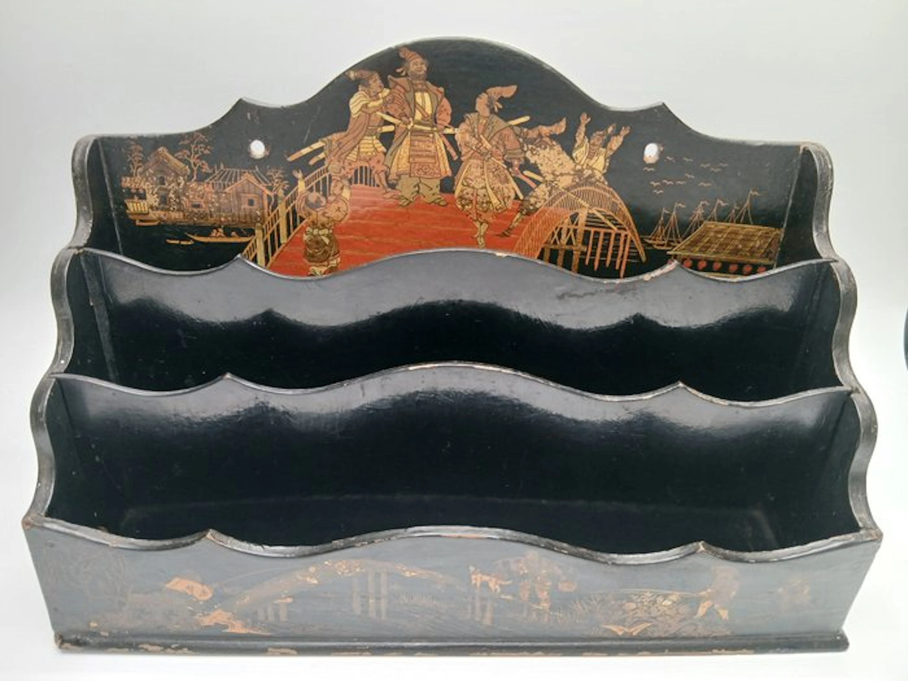 Document holder - lacquered chinoiserie decor