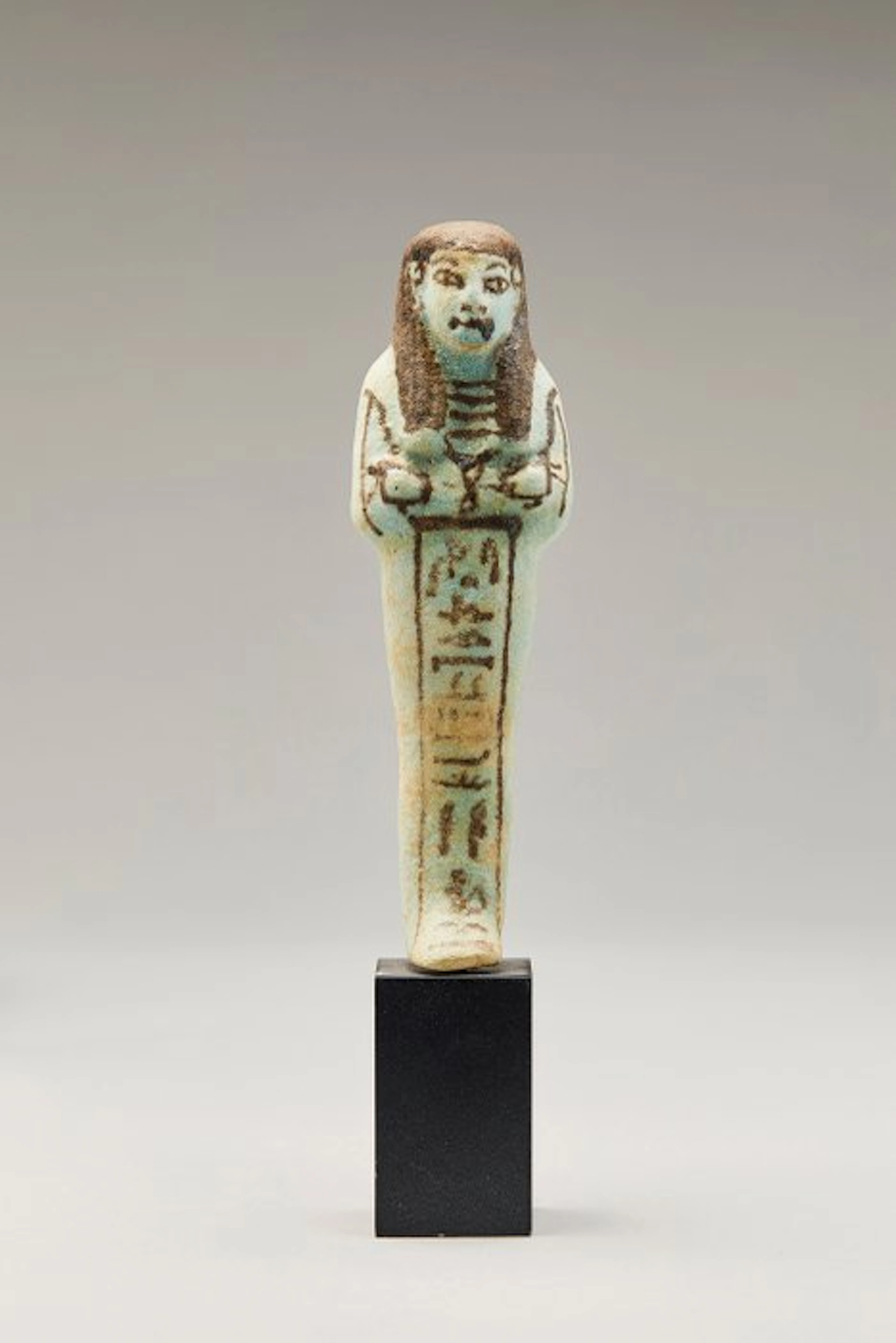 Ancient Egypt, New Kingdom Faience Shabti for Huy With Spanish Export License