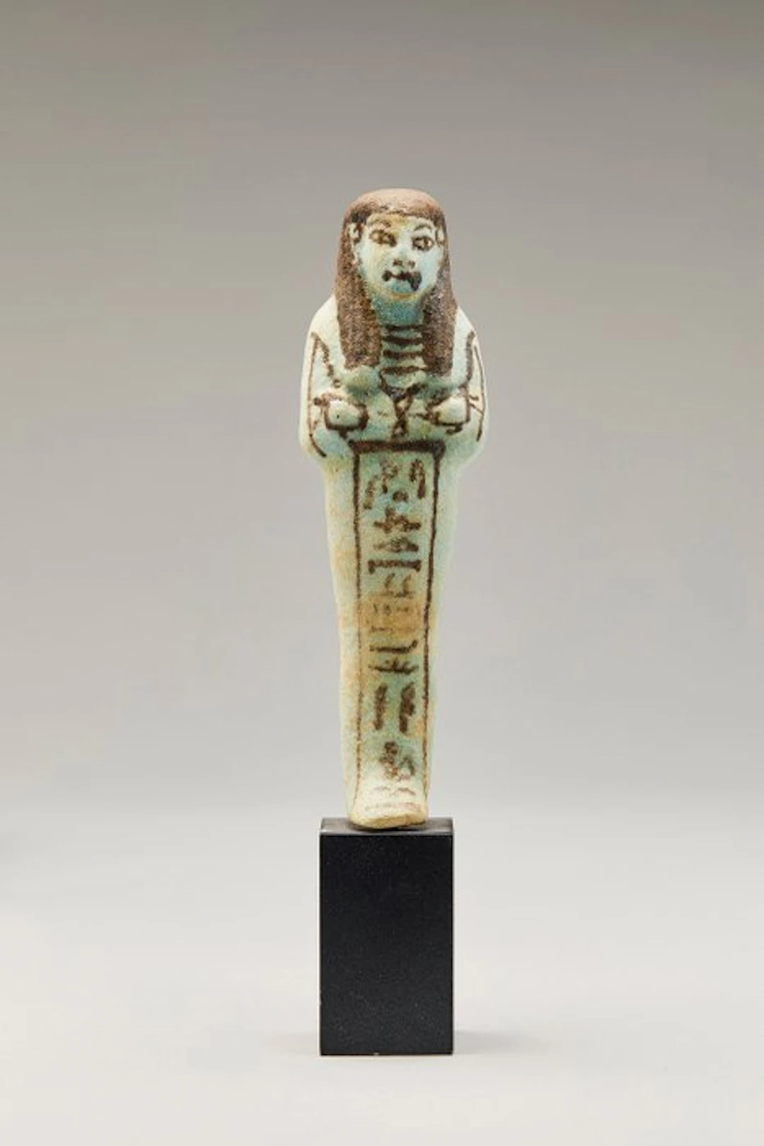 Ancient Egypt, New Kingdom Faience Shabti for Huy With Spanish Export License