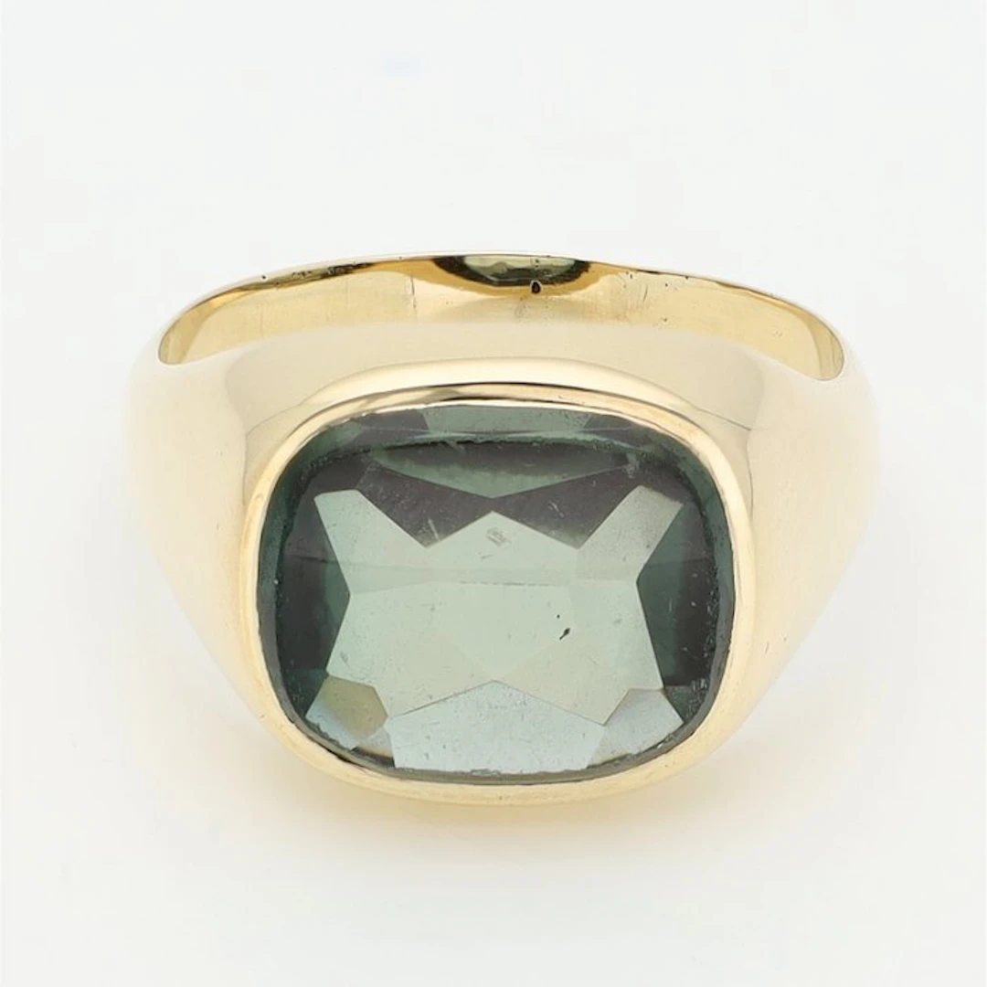 Ring - 14 kt. Yellow gold - Synthetic spinel