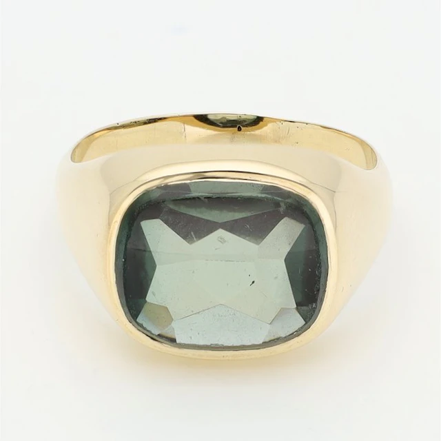 Ring - 14 kt. Yellow gold - Synthetic spinel