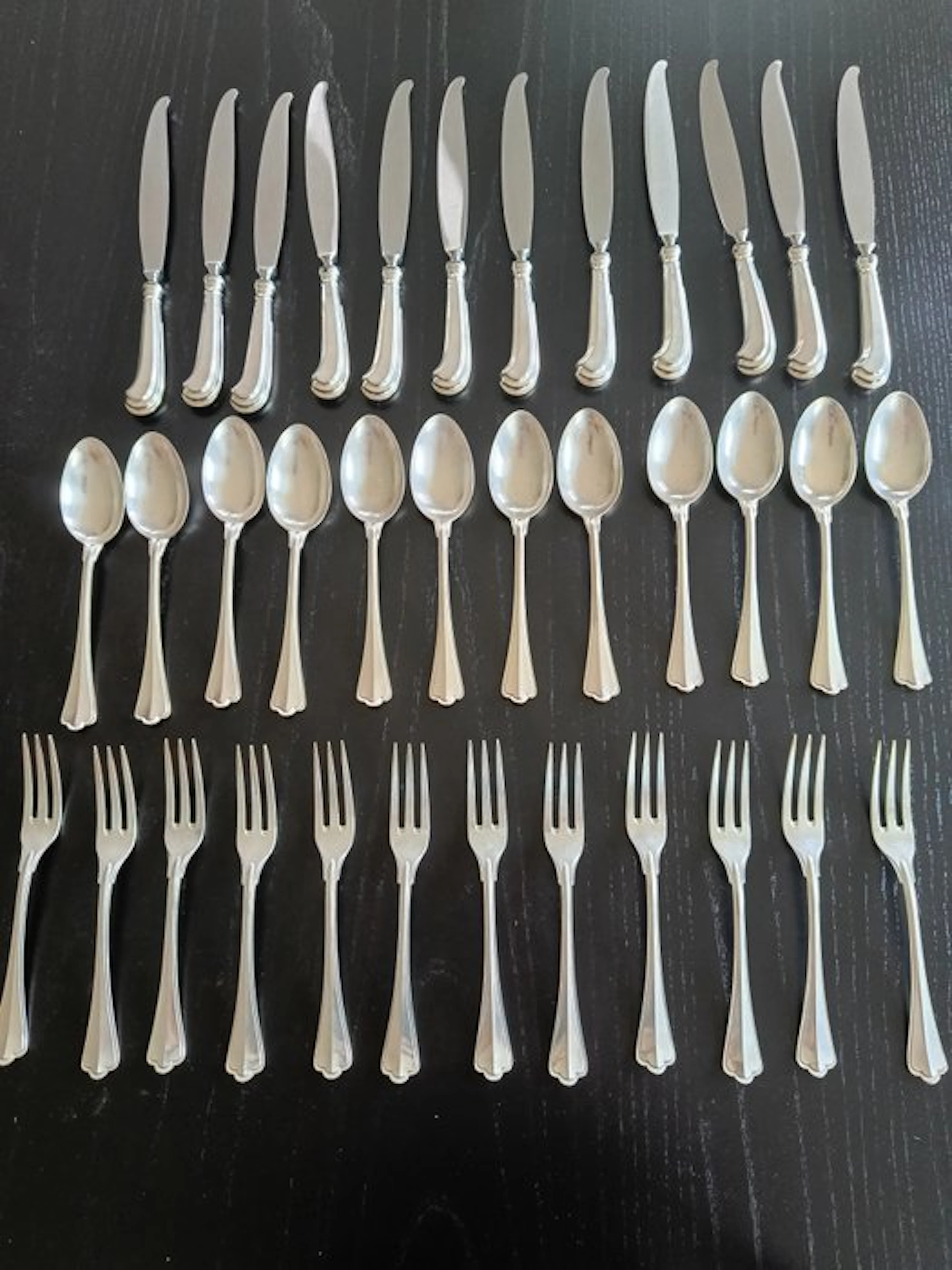 Dinner service (36) - .800 silver - 12-person dinner service