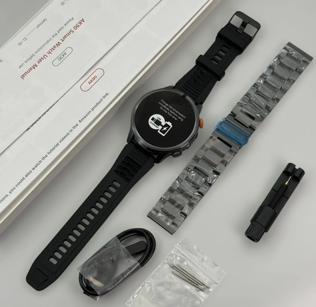 AK90 Smartwatch – Ø 52 mm – GPS – LED Flashlight –...