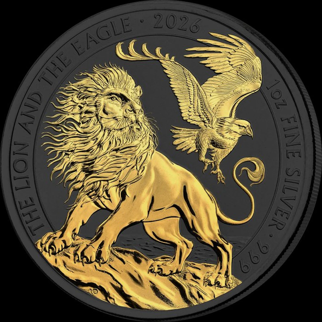 United Kingdom. 2 Pounds 2026 The Lion and the Eagle-Golden Enigma 1 Oz, (.999)