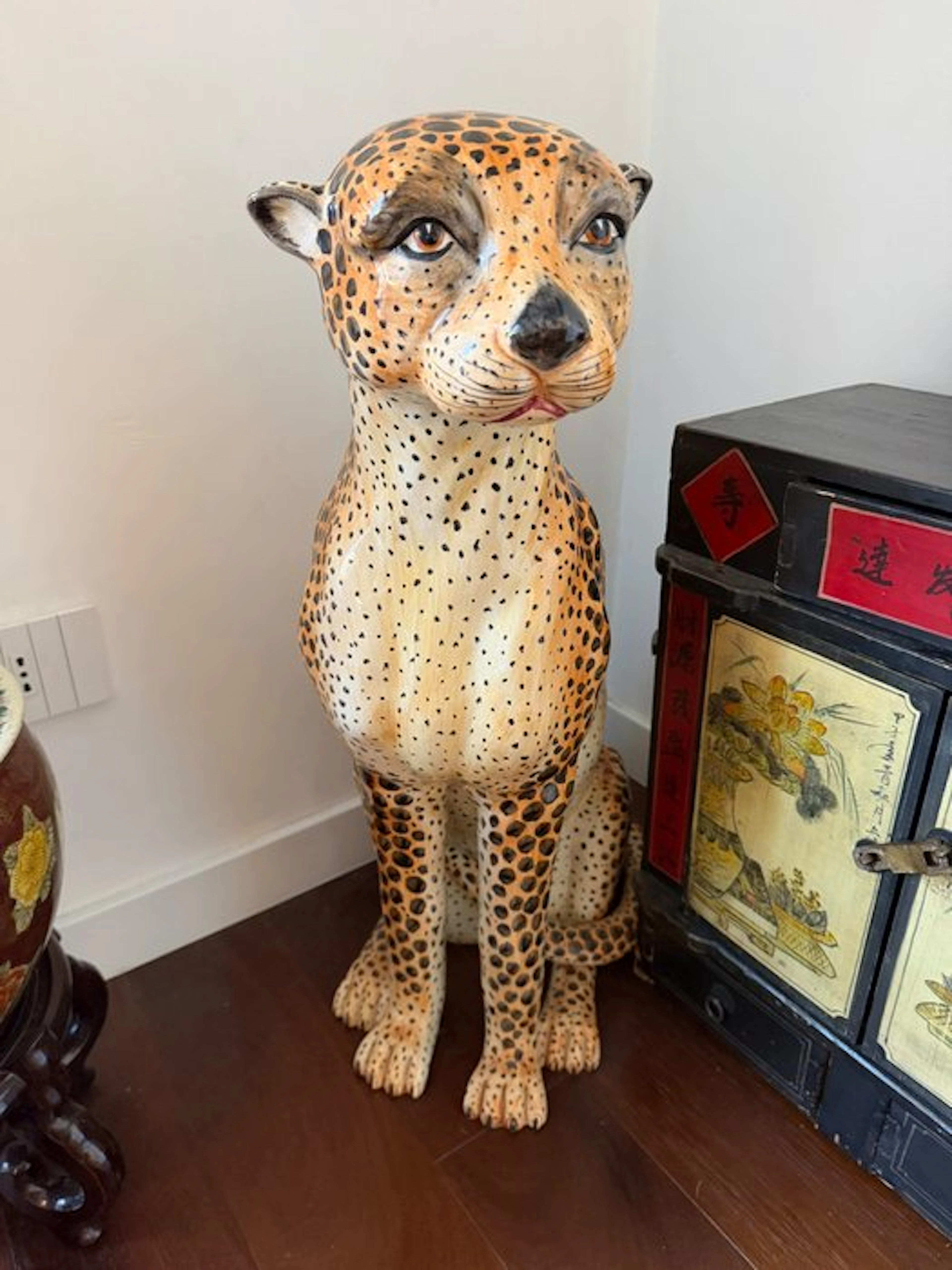 Statue, Ghepardo - Dipinta a Mano – Stile Hollywood...