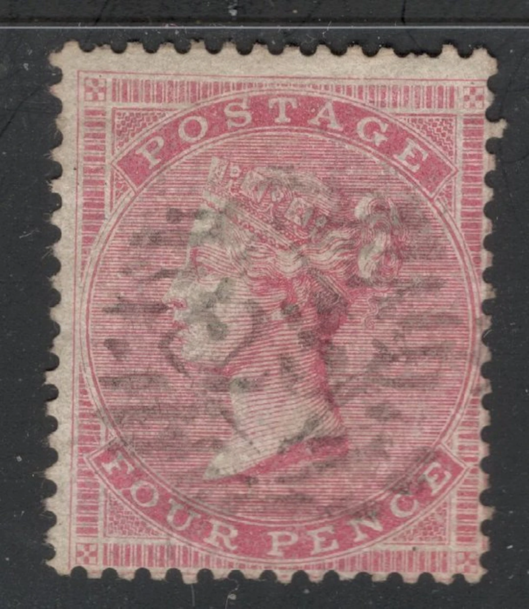 Great Britain 1856 - Queen Victoria: 4d Carmine Medium...
