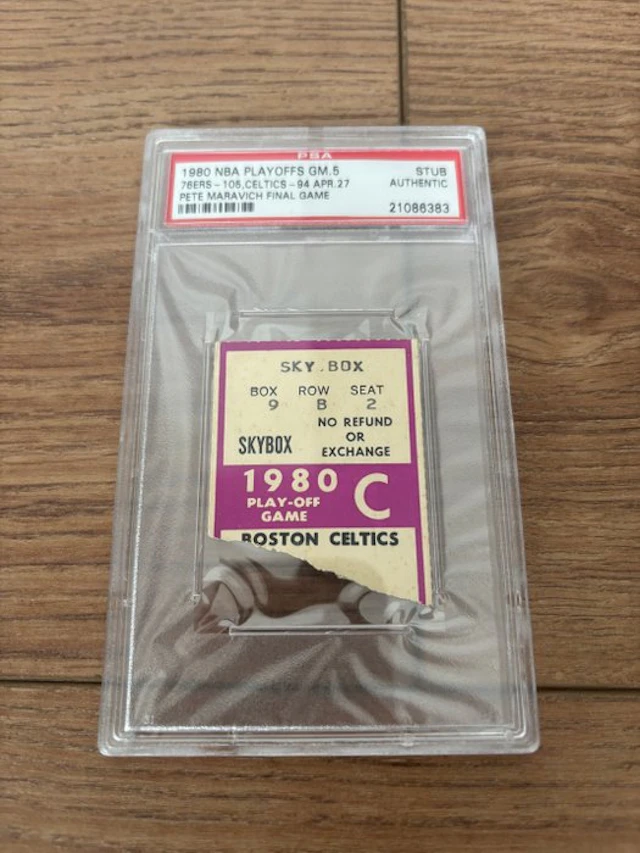 Boston Celtics - NBA - Pete Maravich - 1980 - Ticket