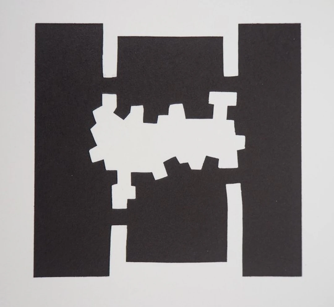 Eduardo Chillida (1924-2002) - Abstraction noir et blanc : Ouverture