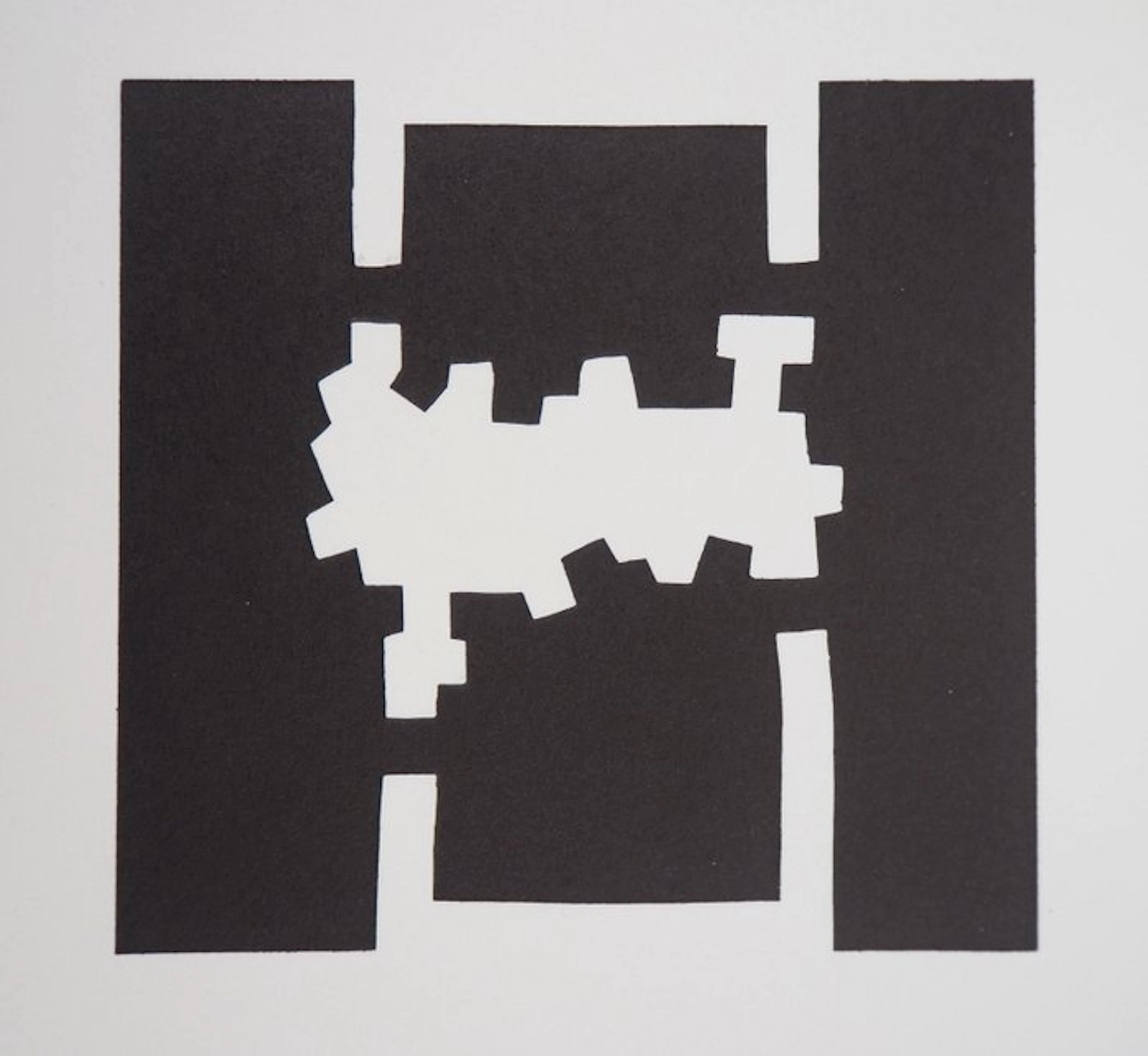 Eduardo Chillida (1924-2002) - Abstraction noir et blanc : Ouverture