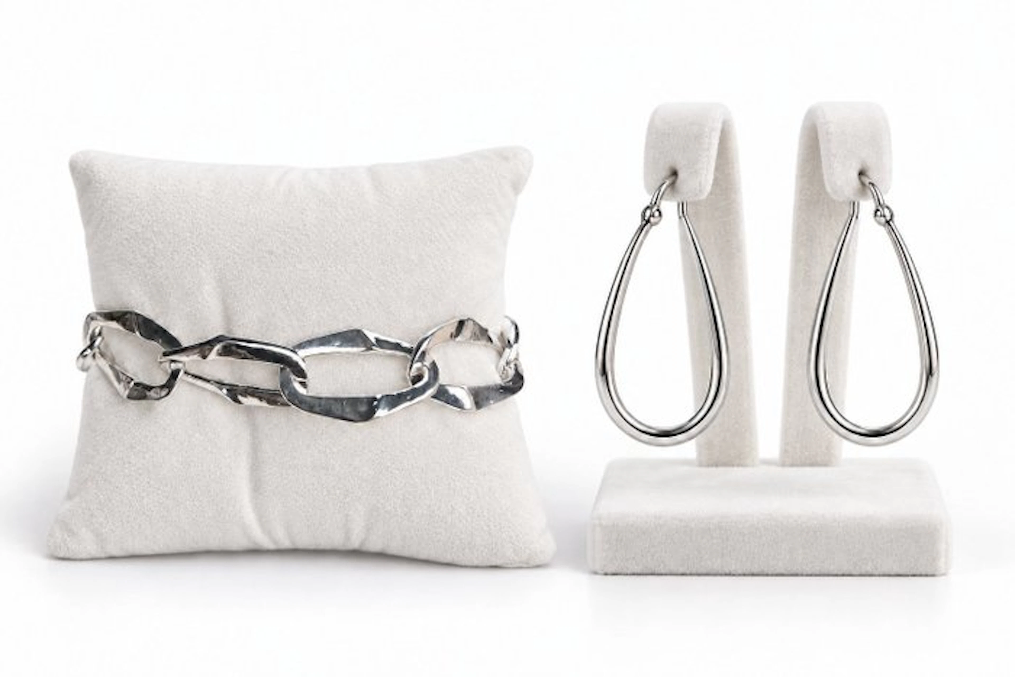 No reserve price - 2 piece jewellery set Silver