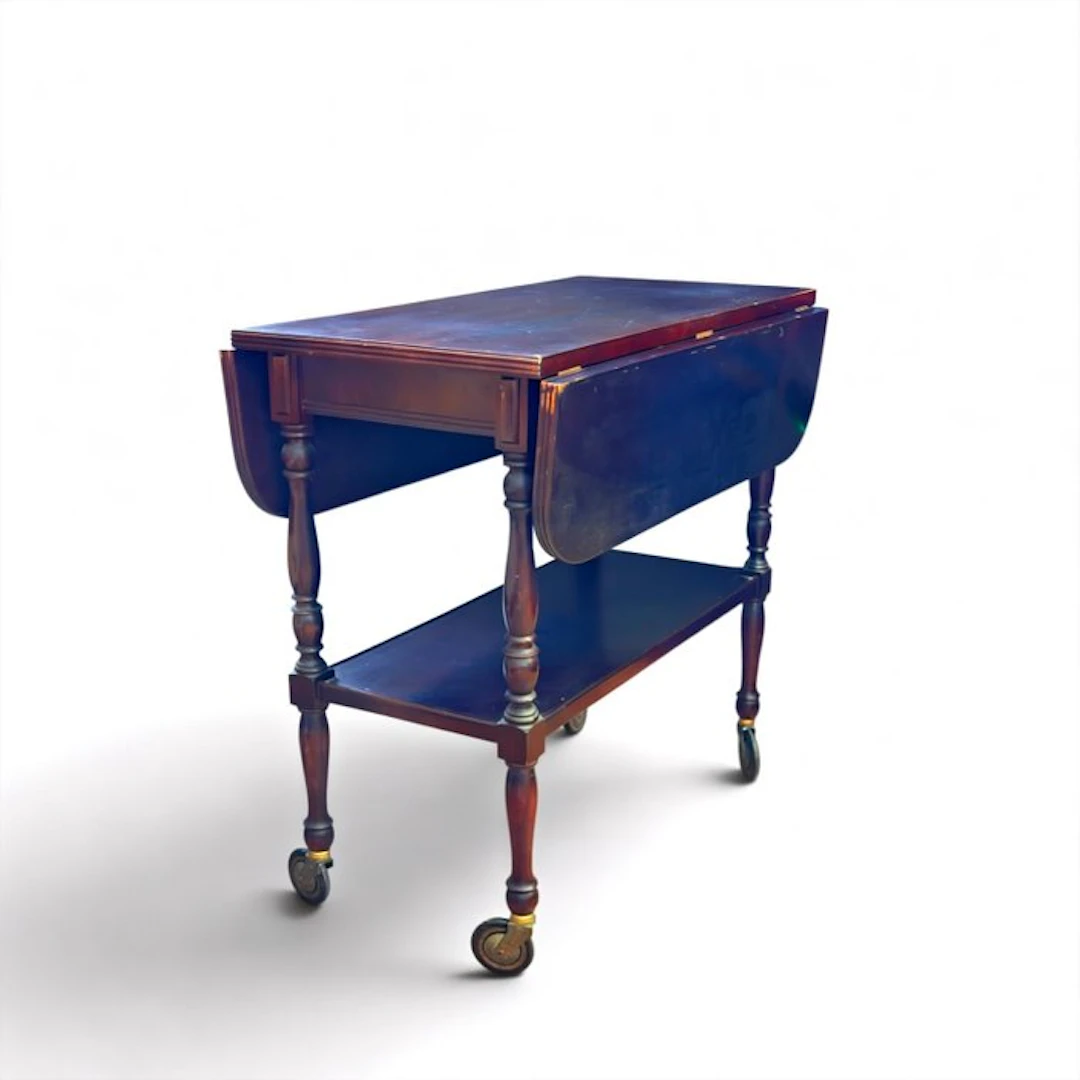 Side table - With wheels, Eduardian - Wood - Two-leaf casement window