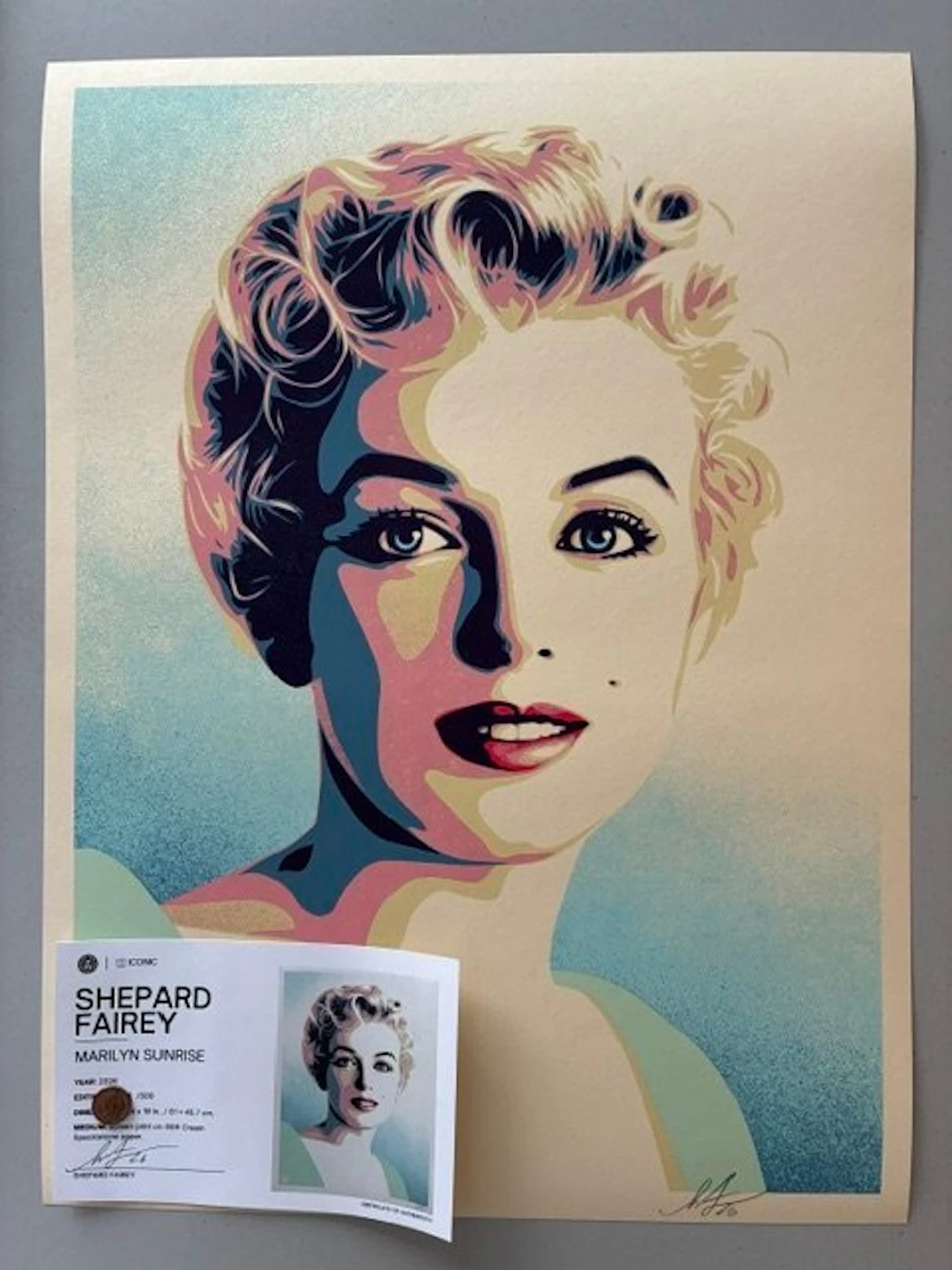 Shepard Fairey (OBEY) (1970) - Marilyn Monroe / hand signed COA