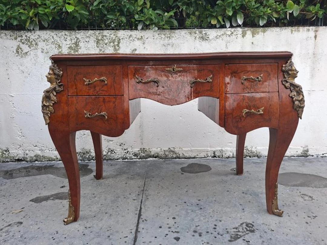Writing desk - Wood, Bronze