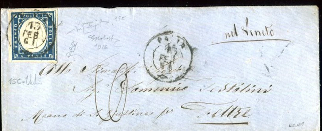 Italian Ancient States - Sardinia 1855 - Postal relations...