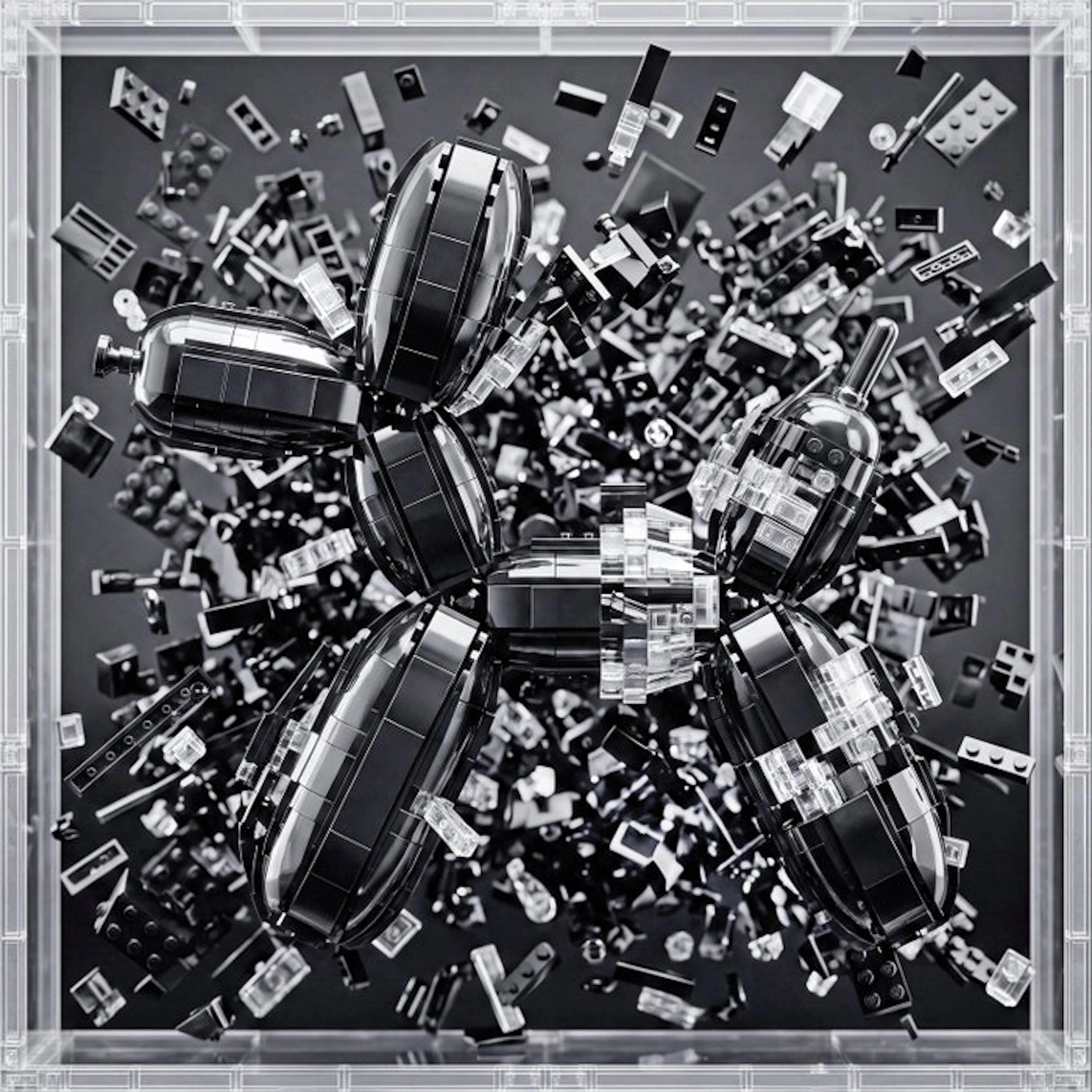 Artxlife - Lego Black&Silver Jeff Koons Balloon Dog