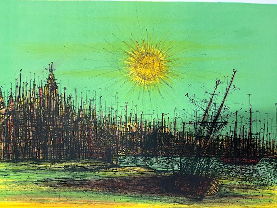 Jean Carzou (1907-2000) - Le mouillage au port