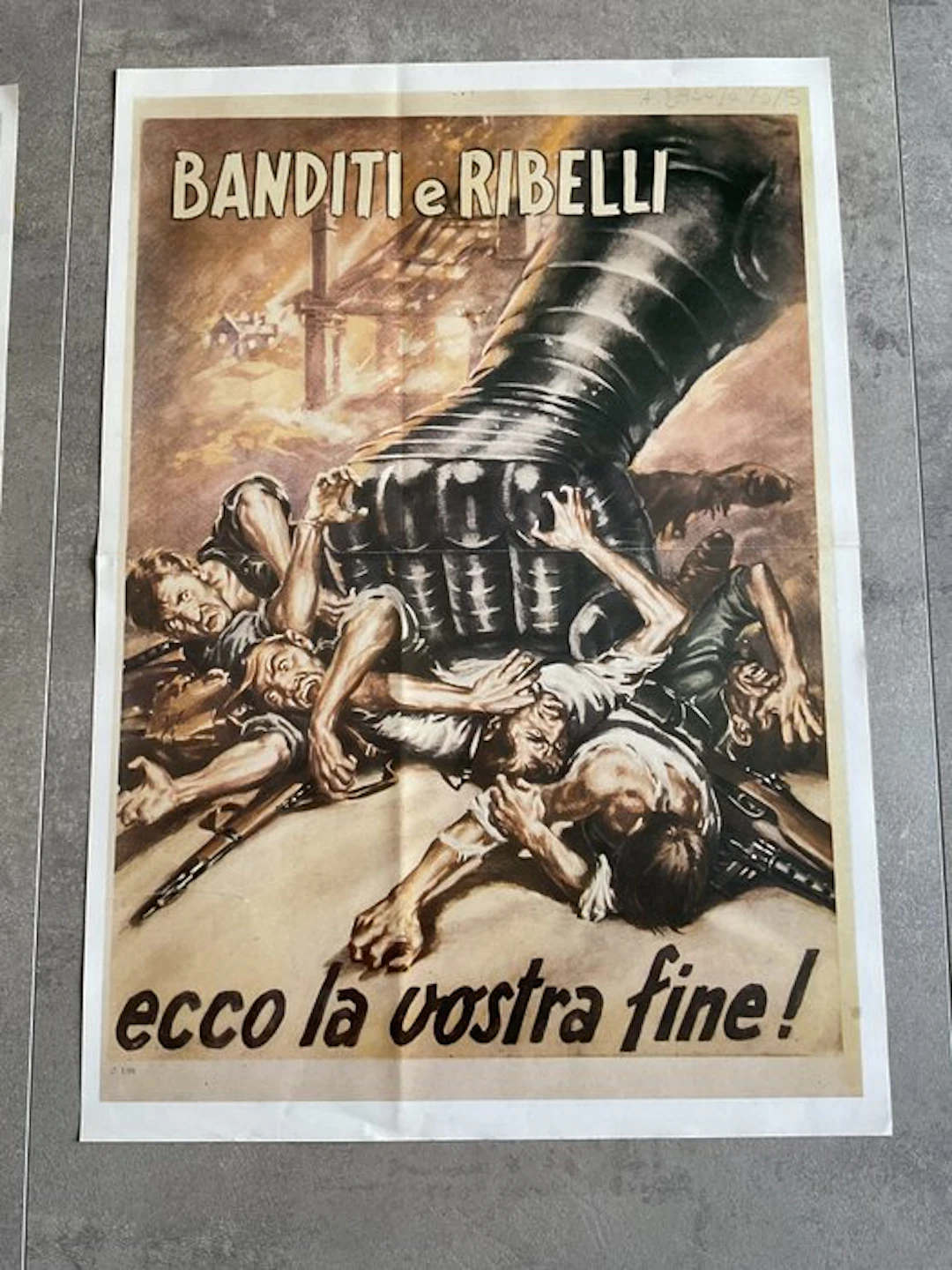 GINO BOCCASILE 1944 - MANIFESTO DI PROPAGANDA DELLA RSI...