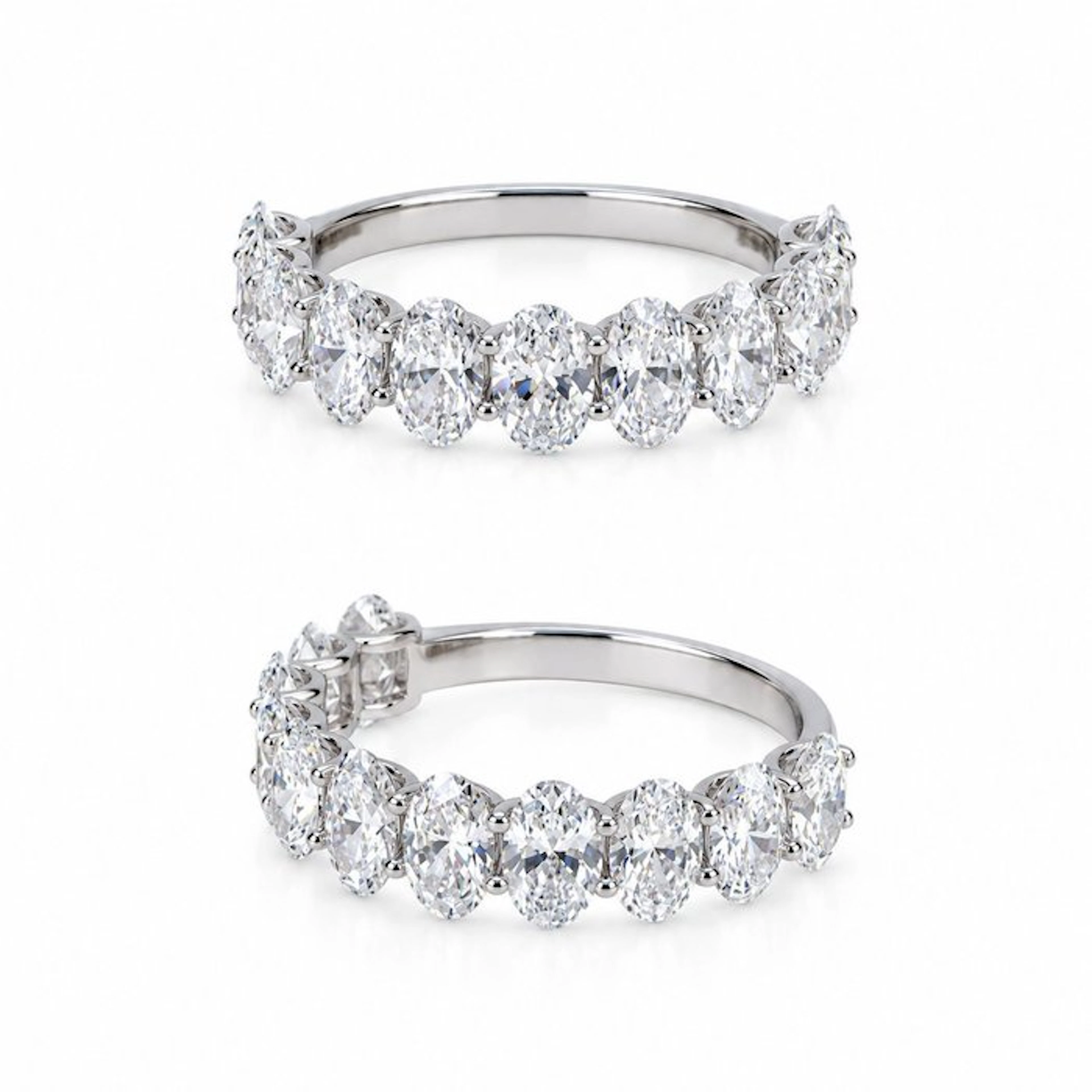 No reserve price - Ring - 14 kt. White gold - 2.08ct. tw. Diamond (Lab-grown)