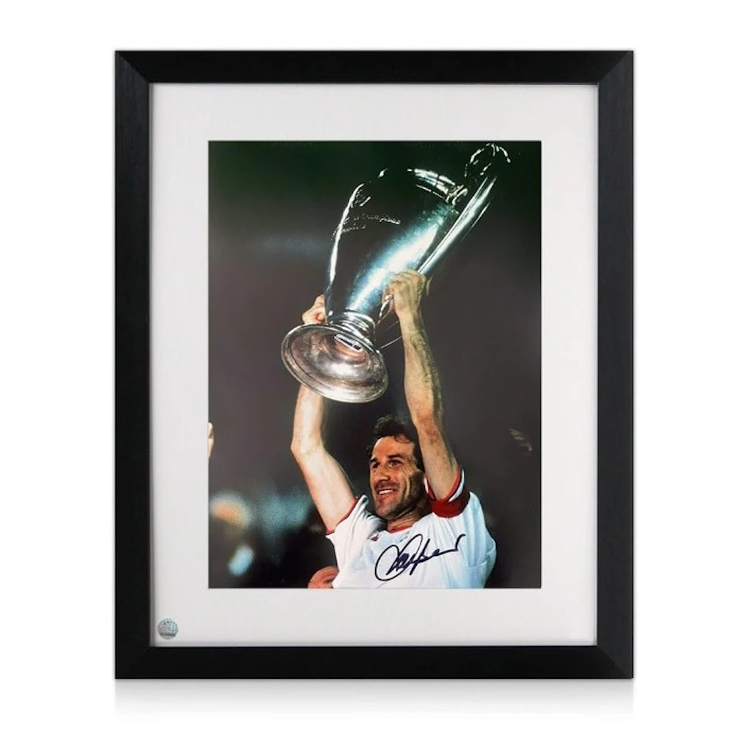 Franco Baresi Signed AC Milan Photo - Photograph