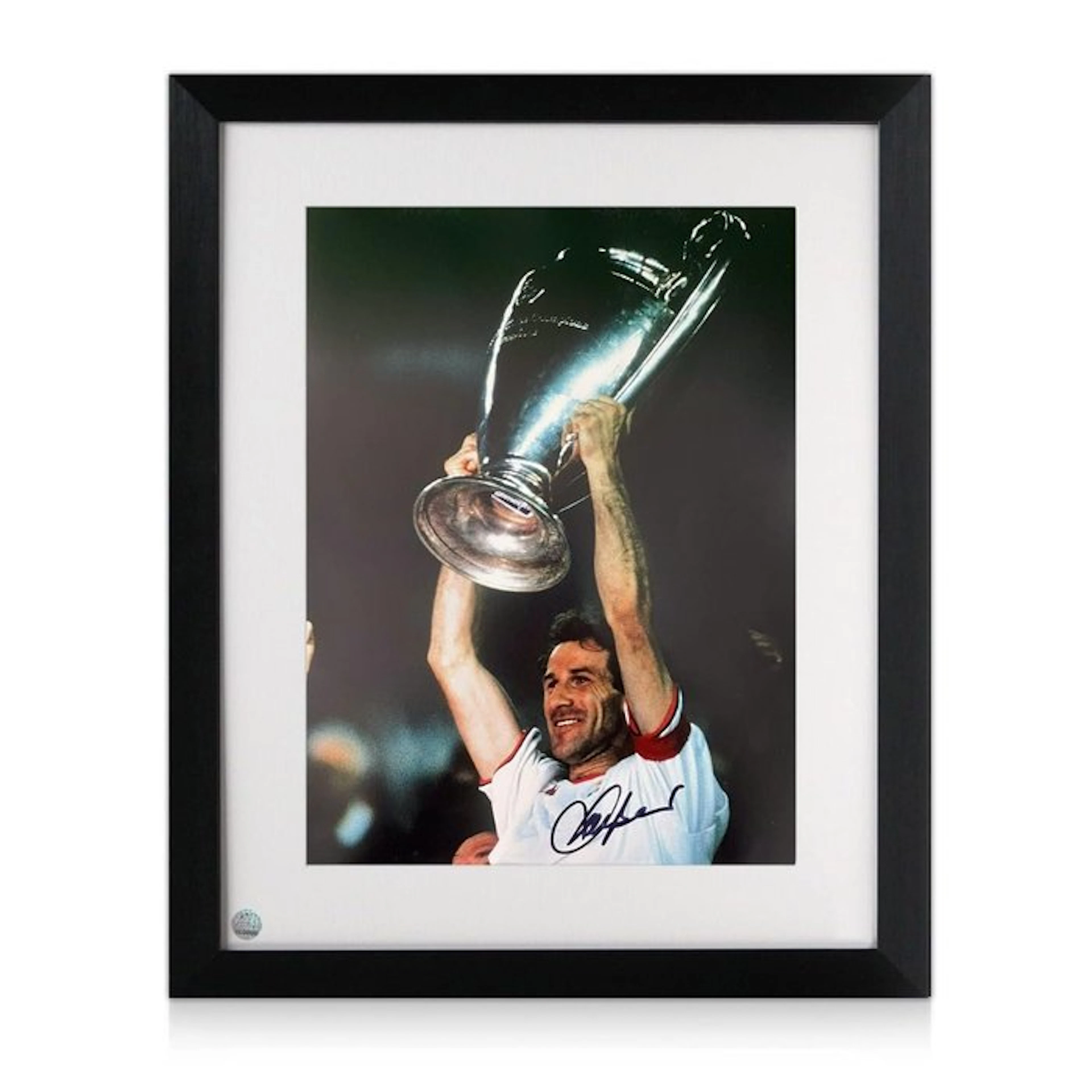 Franco Baresi Signed AC Milan Photo - Photograph