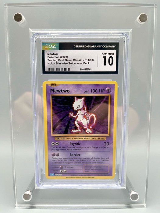 Pokmon Graded card - Mewtwo - CGC 10 - Various sets | Barnebys