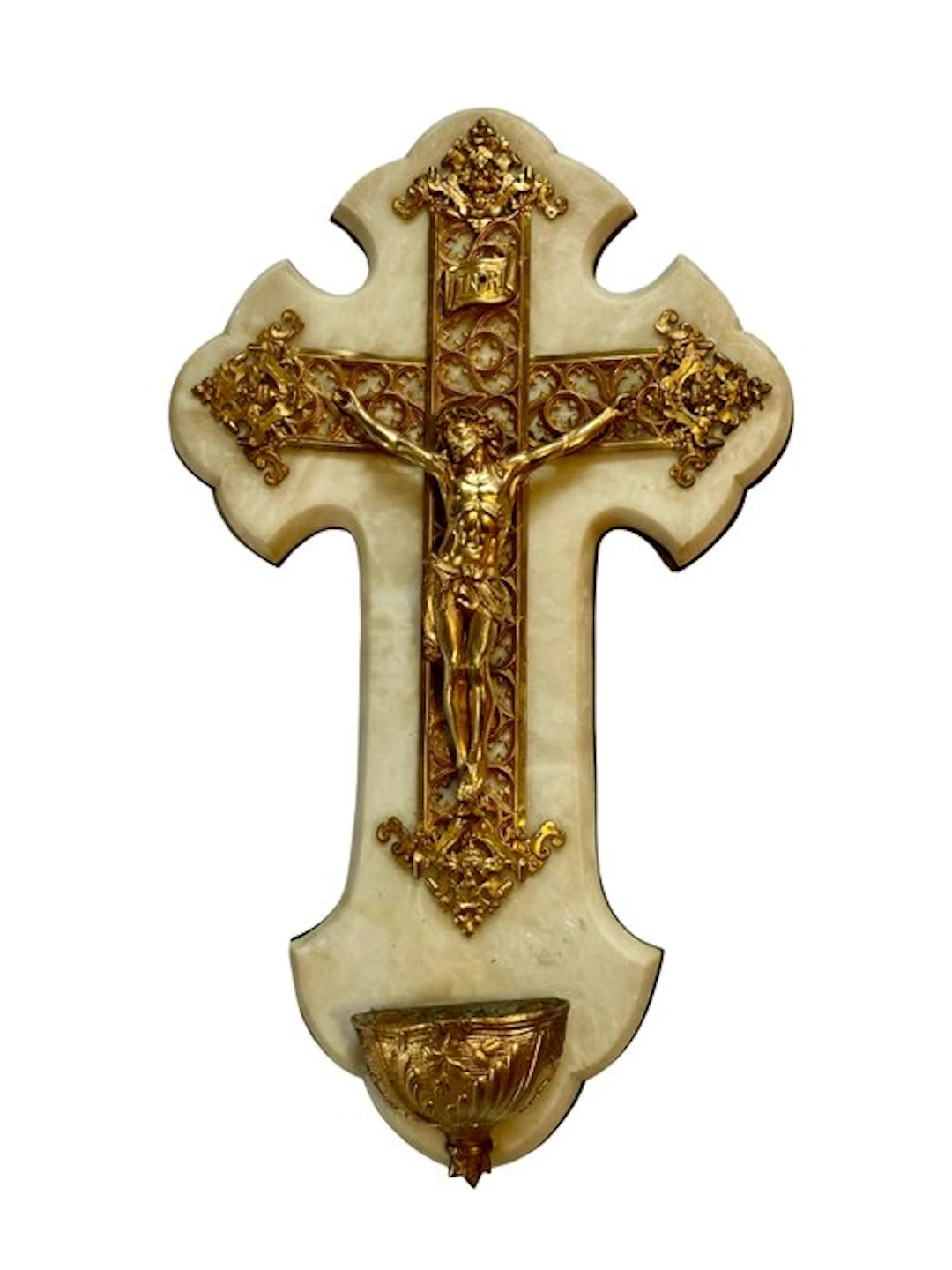 Antique Holy water font - 1900-1910 - 35 cm - 4 kg