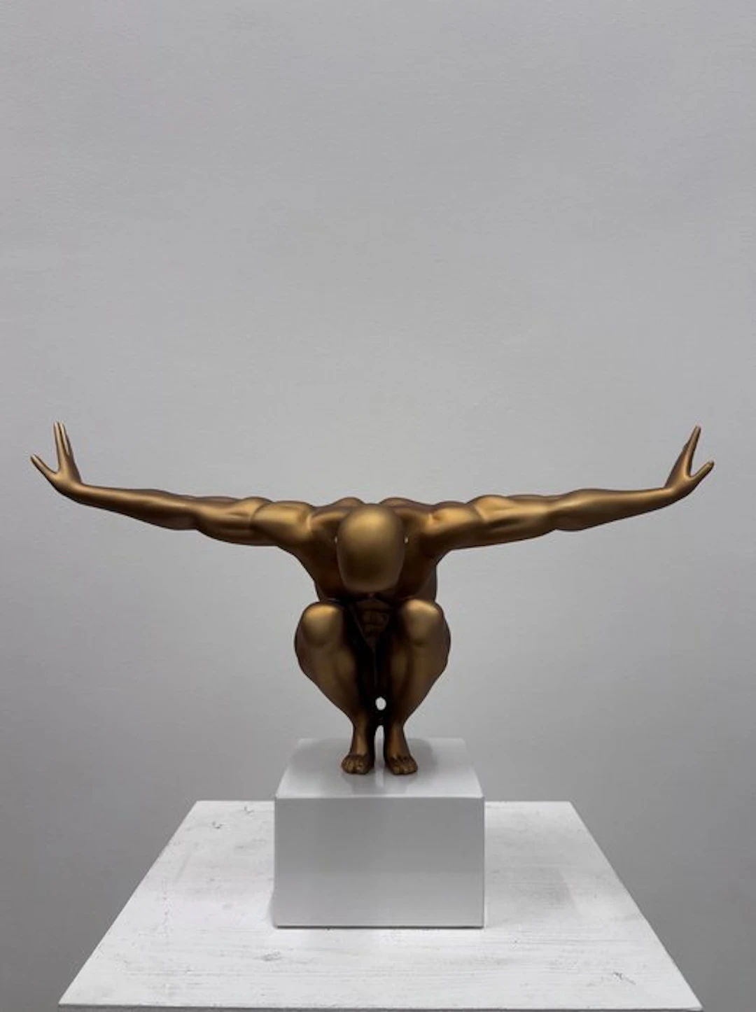 Sculpture, Atleta - 32 cm - Resin, Marble