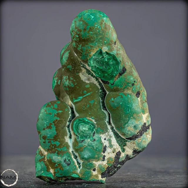 Very Rare Natural Velvet - Malachite Stalactite Crystal - Raw- 750.88 g