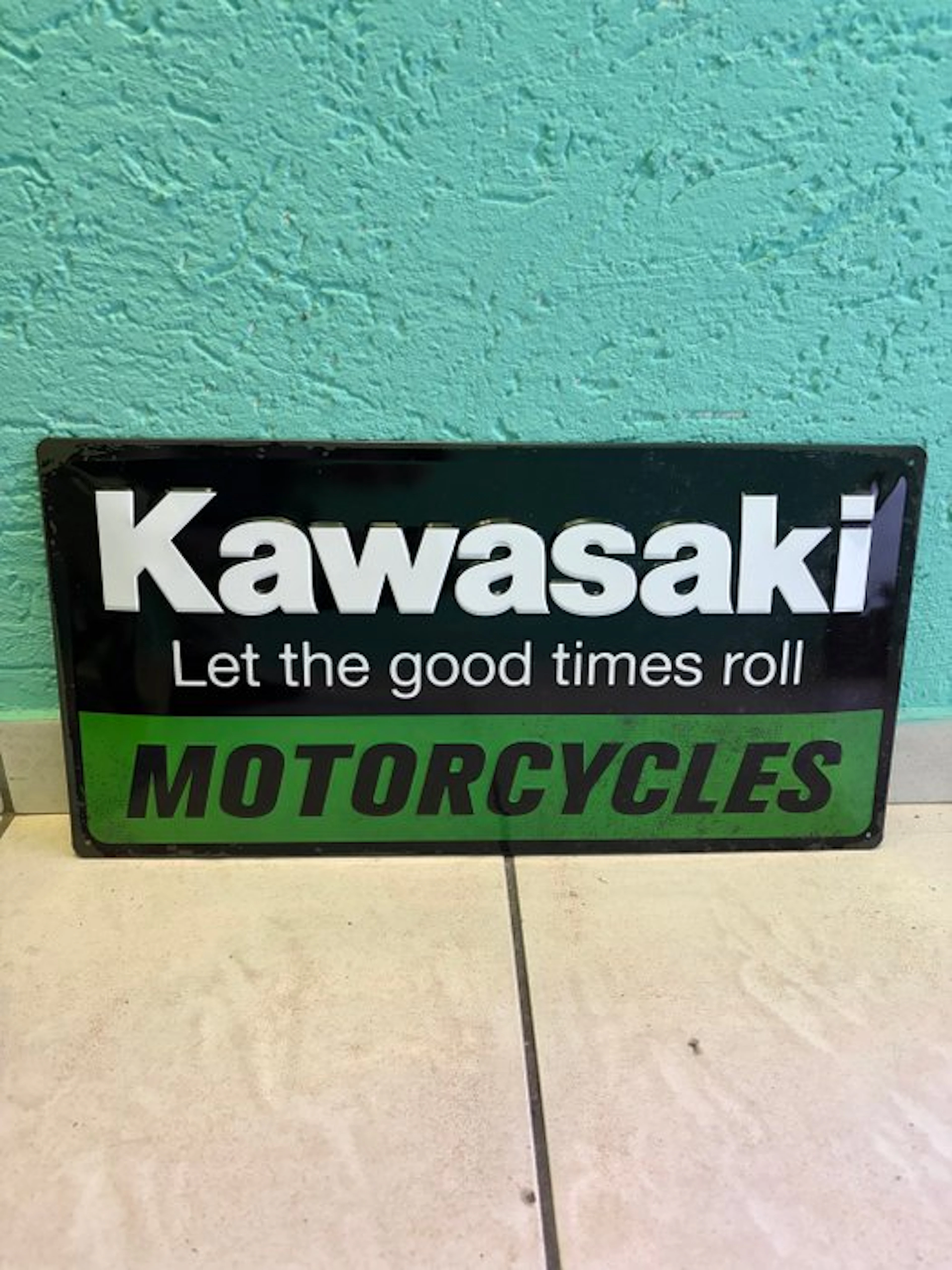 Kawasaki - Kawasaki Motorcycles - Sign - Metal