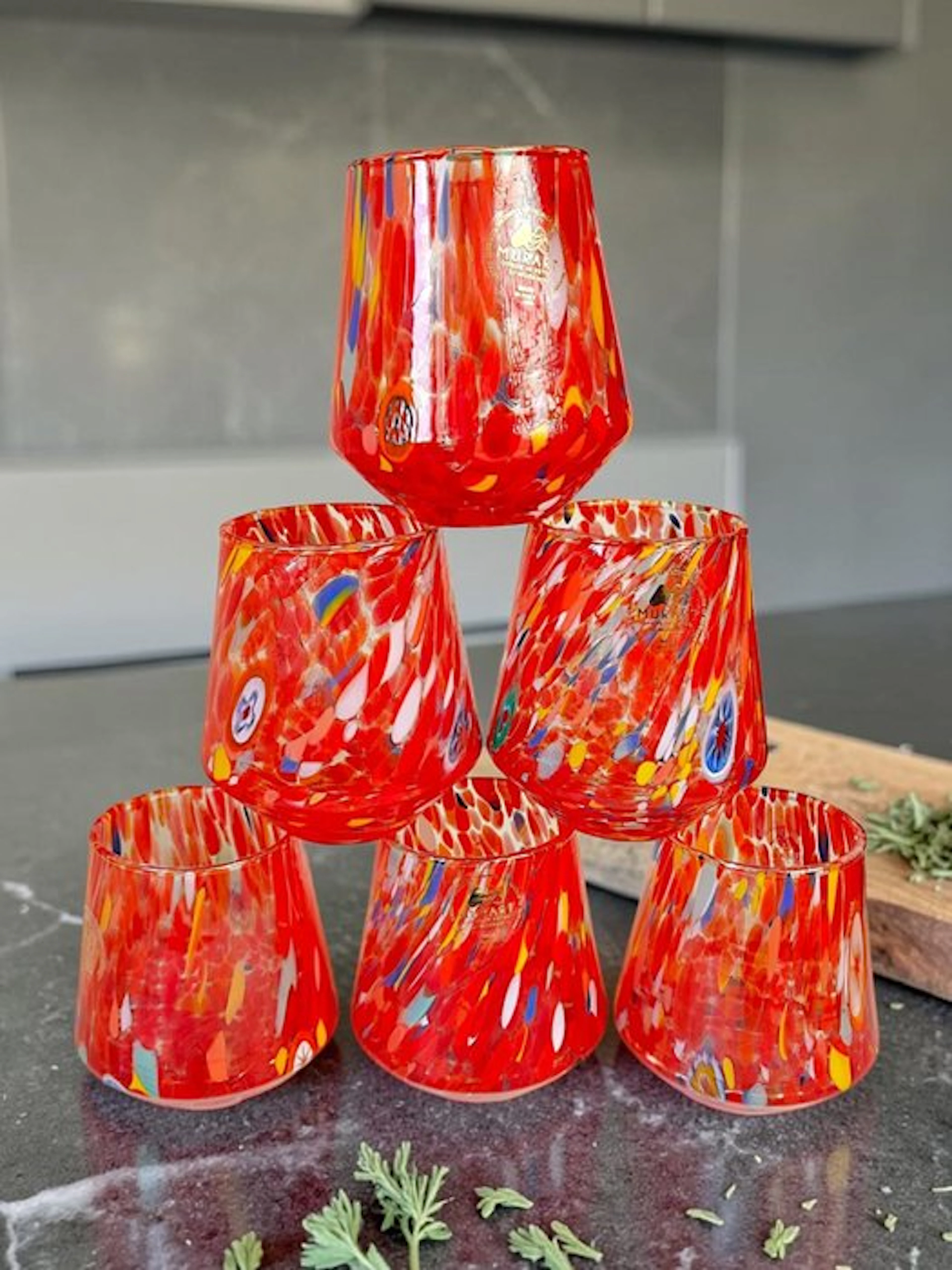 MurArt - MurArt - Drinking set (6) - Glass - Murrine Millefiori