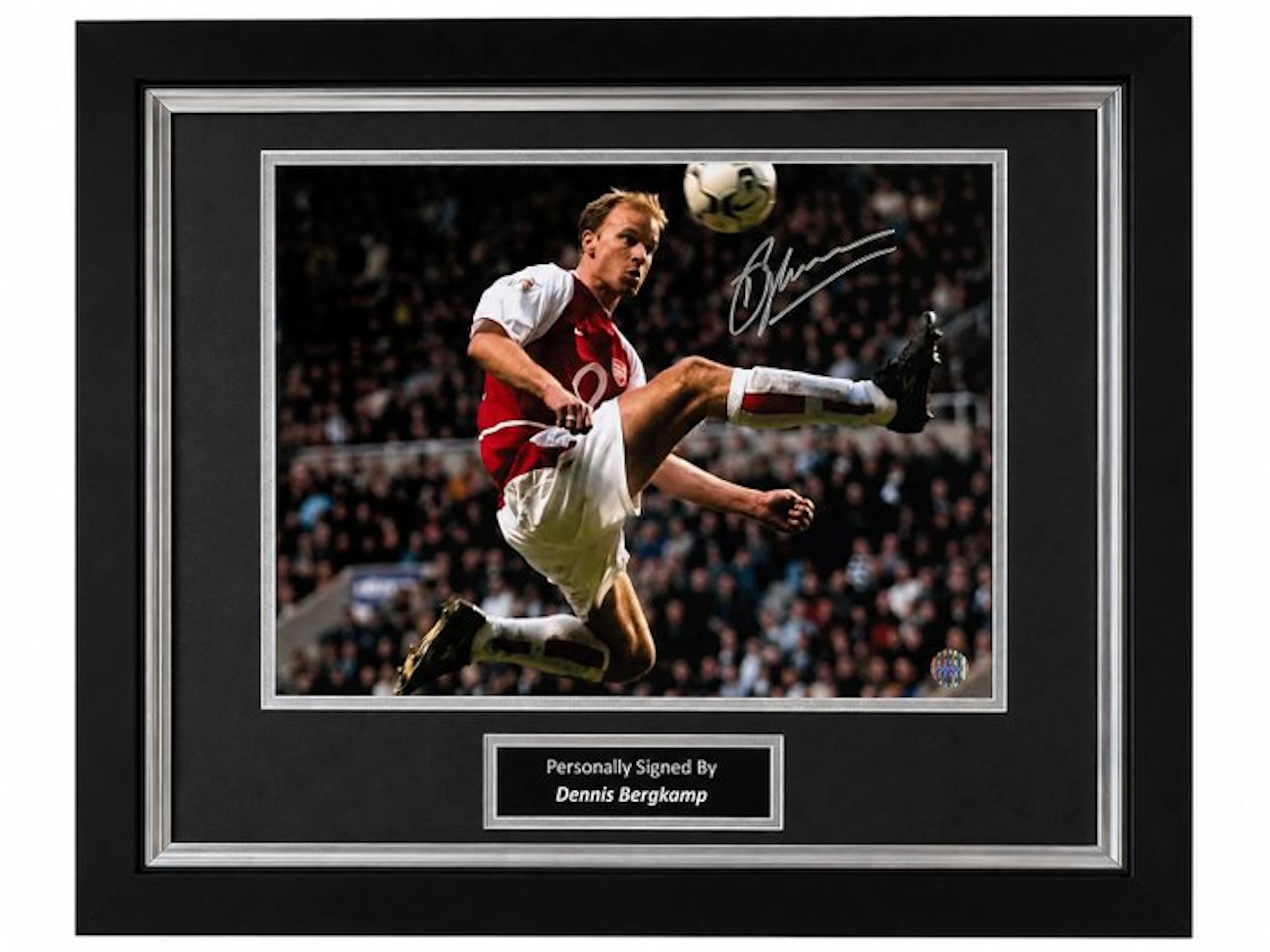 Arsenal - Premier League - Dennis Bergkamp Signed – Deluxe Frame - Photograph
