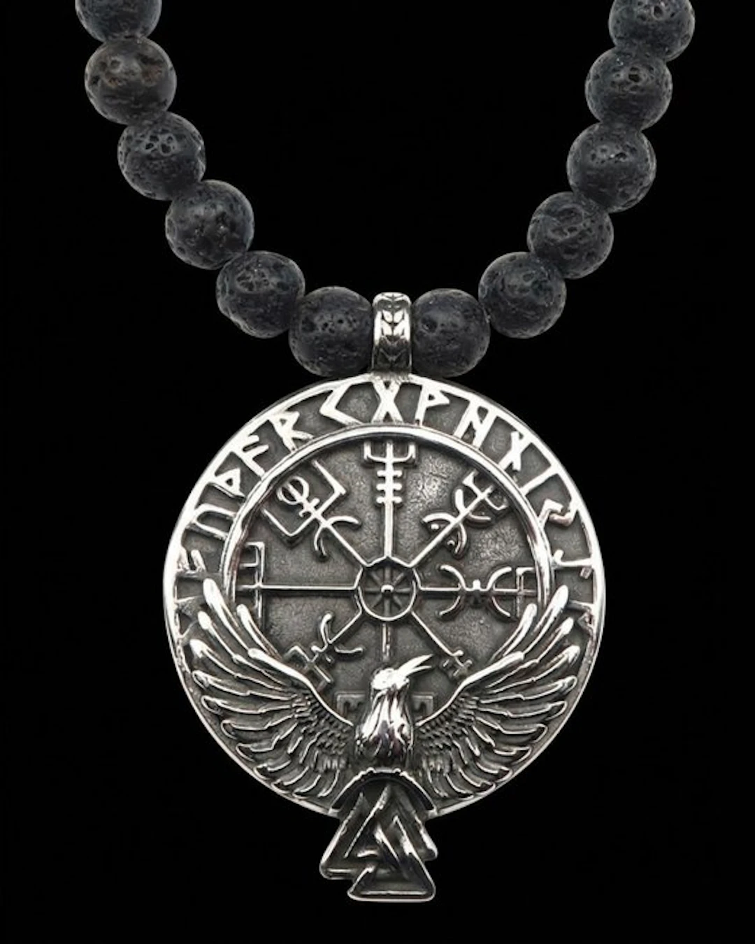 Ravens of Odin in Lava Stone