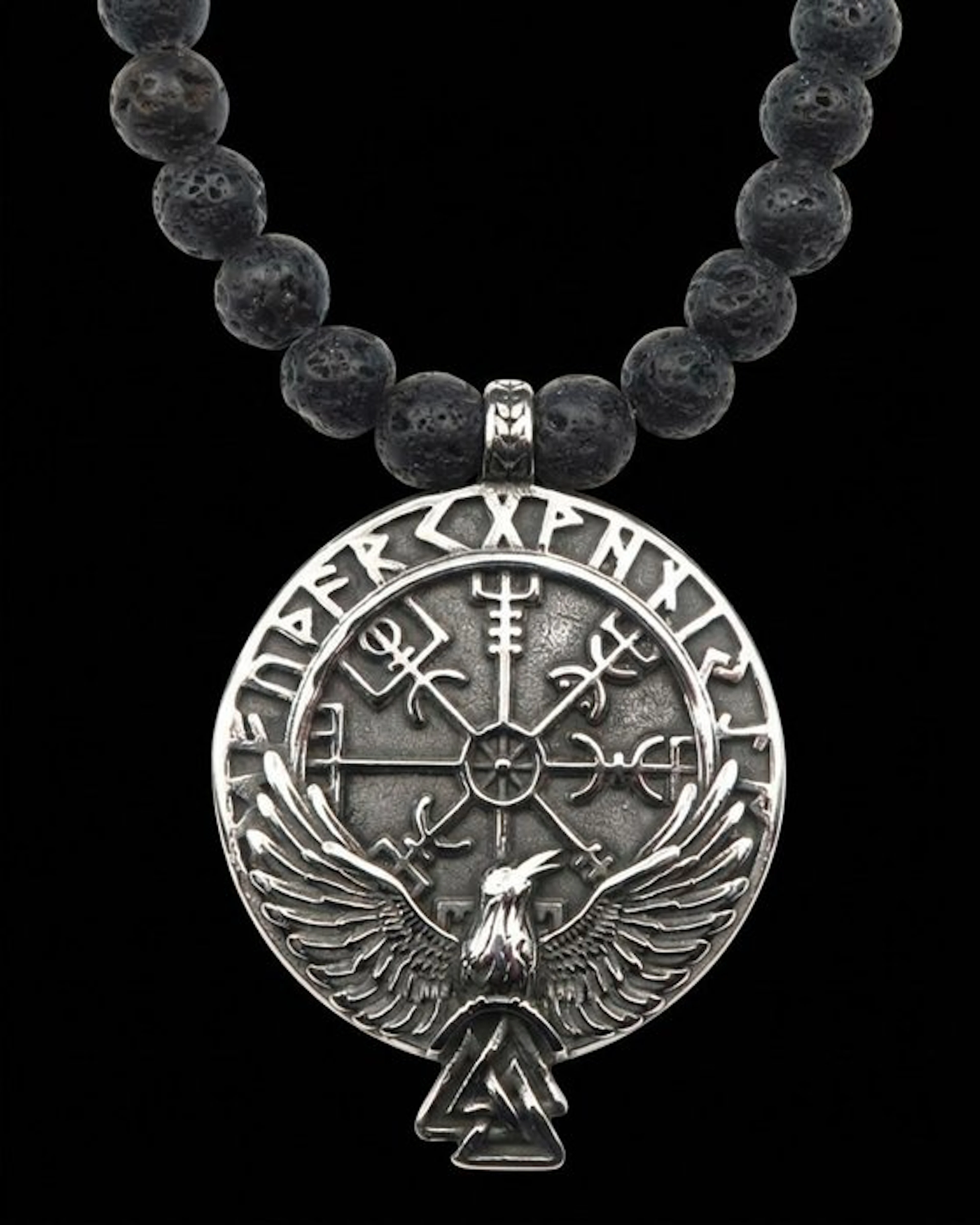 Ravens of Odin in Lava Stone