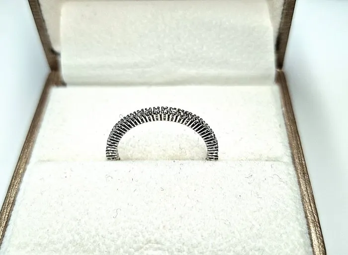 Engagement ring - 18 kt. White gold - 0.65ct. tw. Diamond (Natural) - Diamond