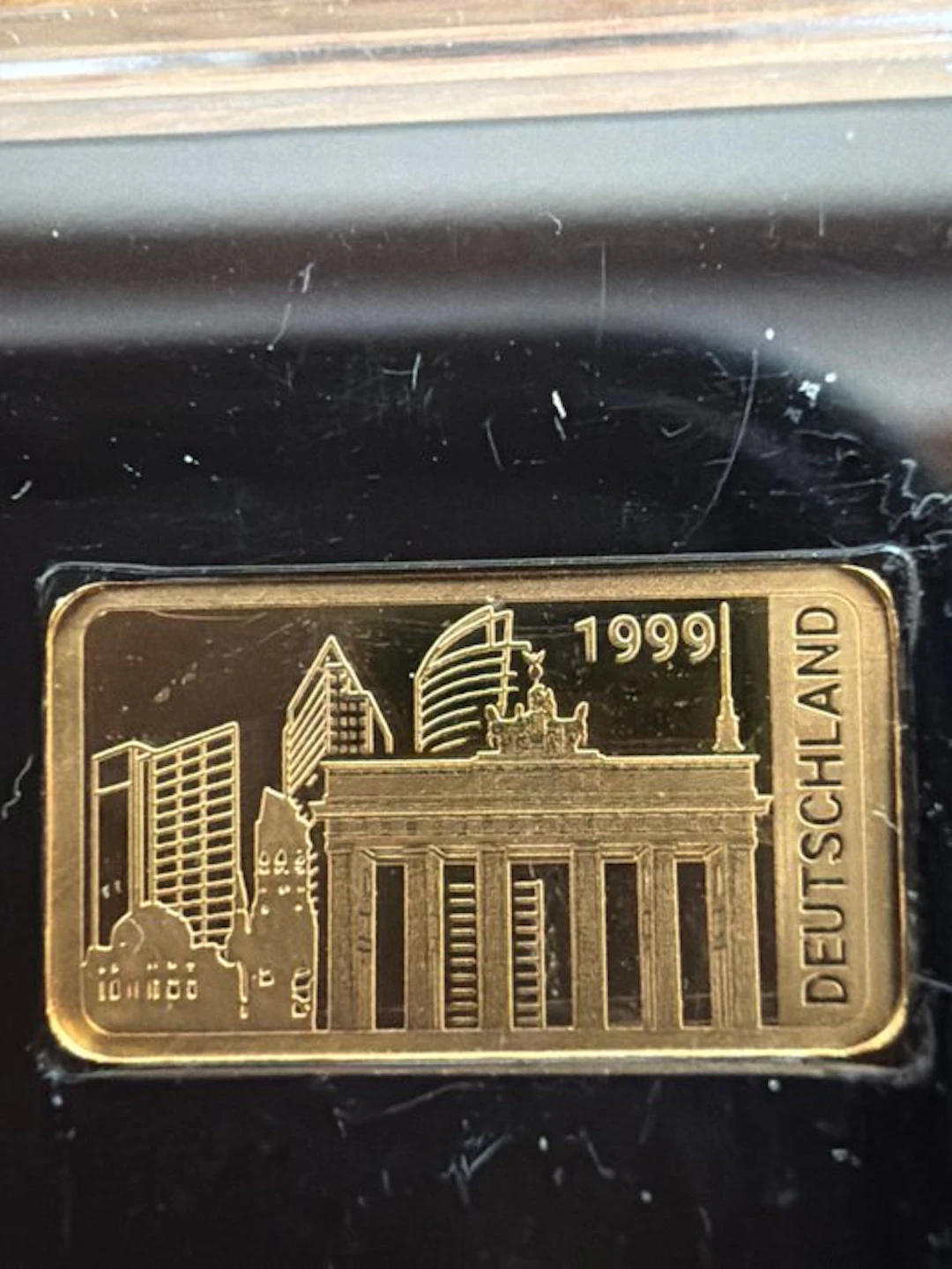 World. Gold bar Deutschland - 1/200 oz (.999) (No reserve price)