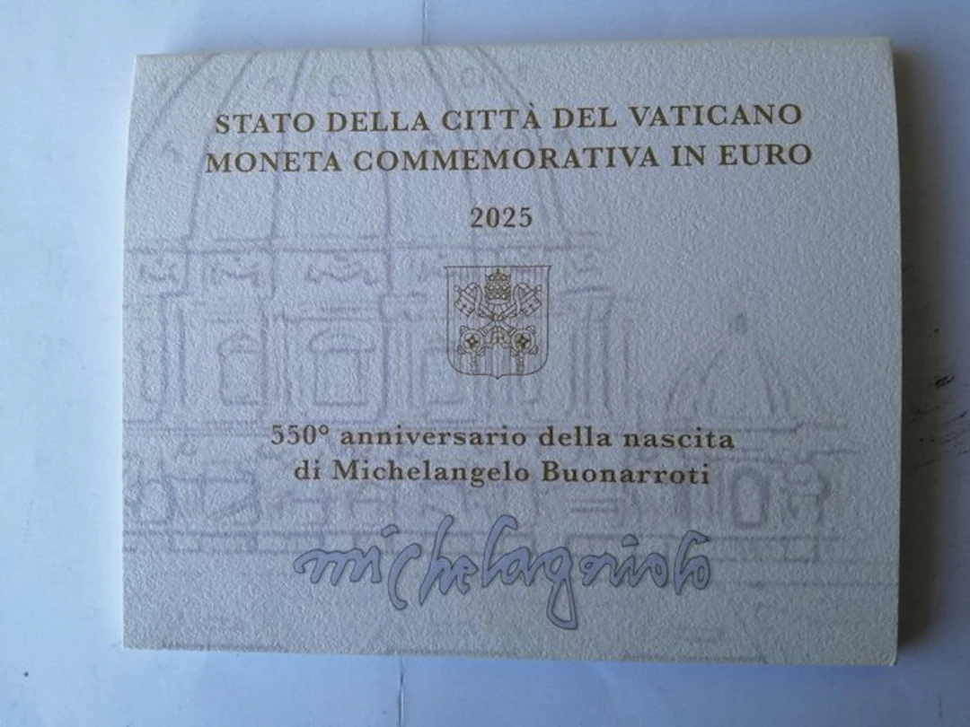 Vatican. 2 Euro 2025 "Michelangelo" (No reserve price)