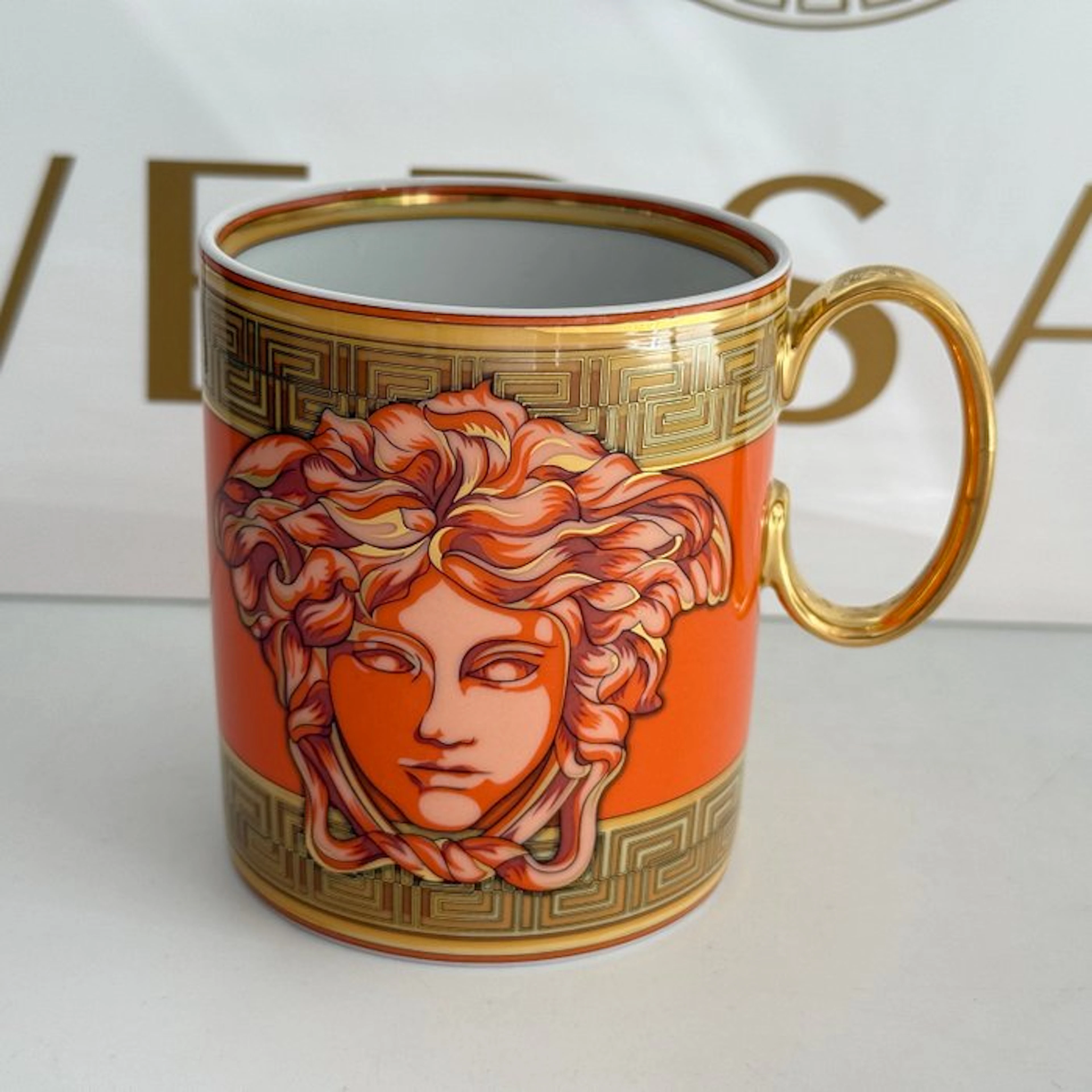 Rosenthal - Versace - Mug - Medusa Amplified Orange Coin...