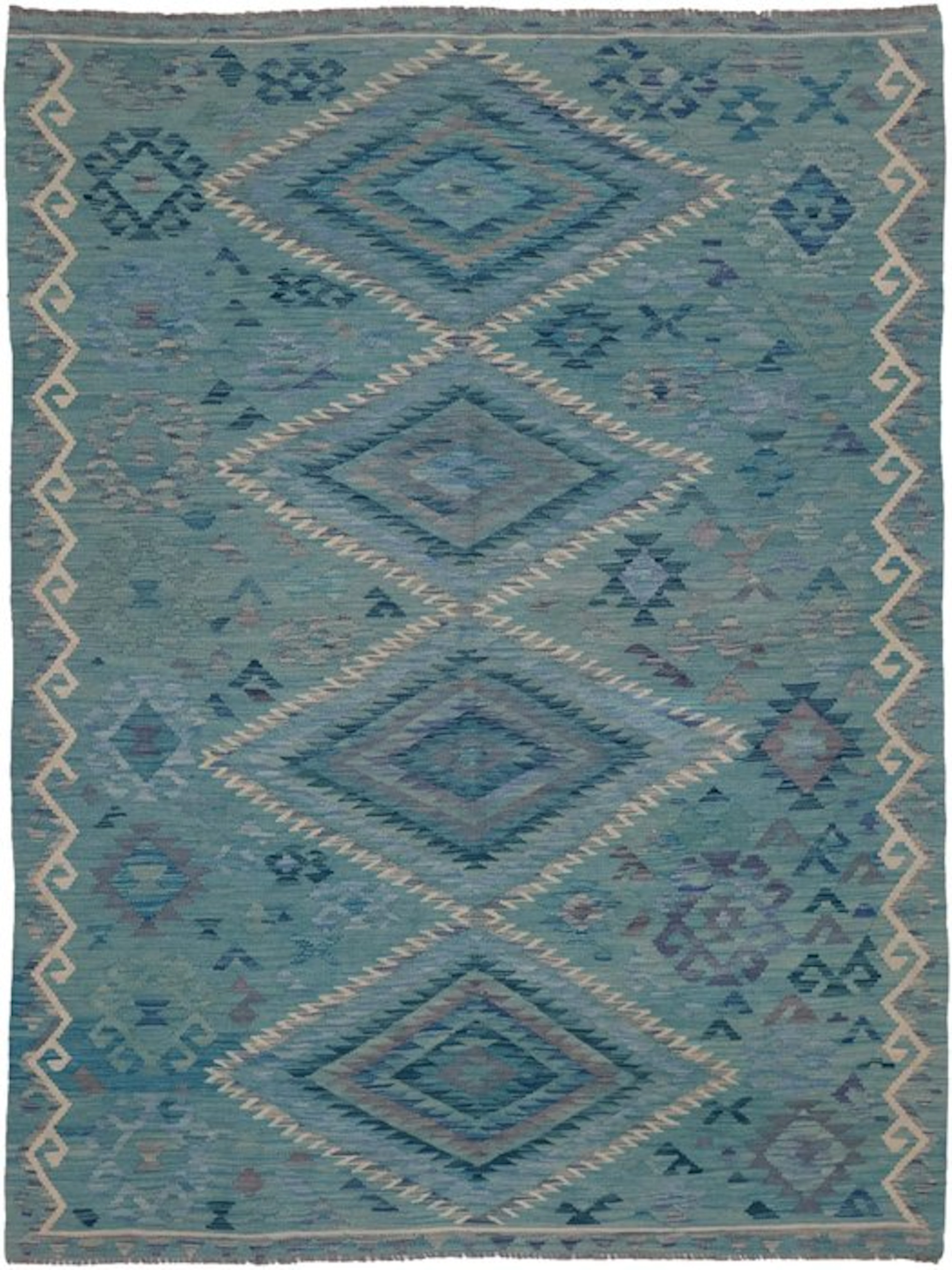 Handwoven Designer Kilim – Afghan Design - Kelim - 238 cm - 176 cm